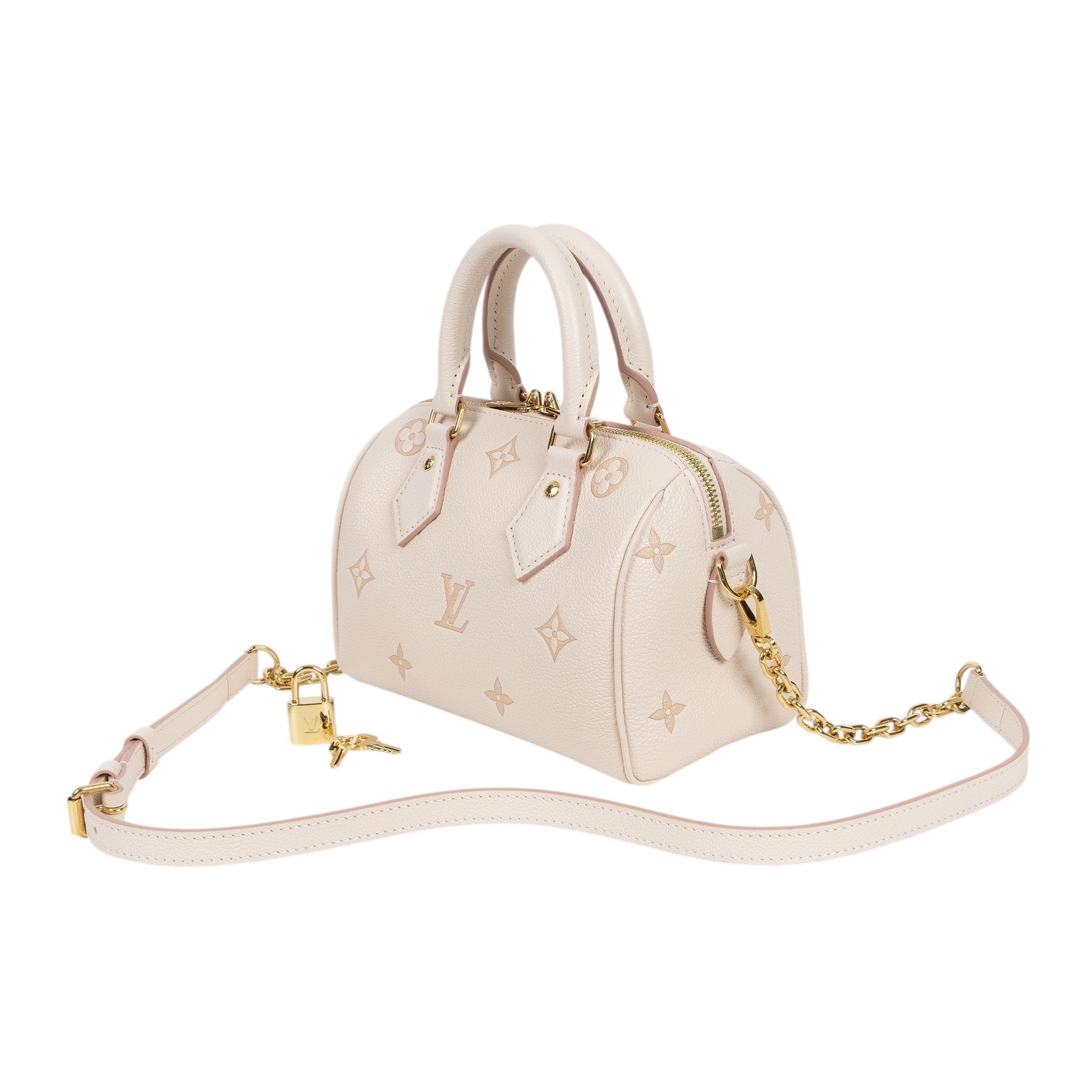 路易威登 LOUIS VUITTON Speedy Bandouliere 20 手提包 斜背包 M14291 晶片款 米白壓紋SPEEDY20 防塵袋/背帶