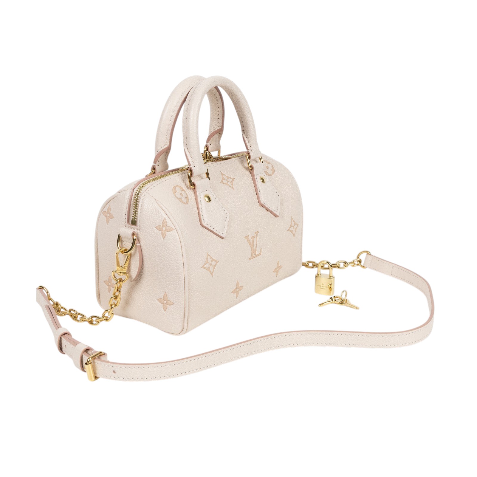 路易威登 LOUIS VUITTON Speedy Bandouliere 20 手提包 斜背包 M14291 晶片款 米白壓紋SPEEDY20 防塵袋/背帶