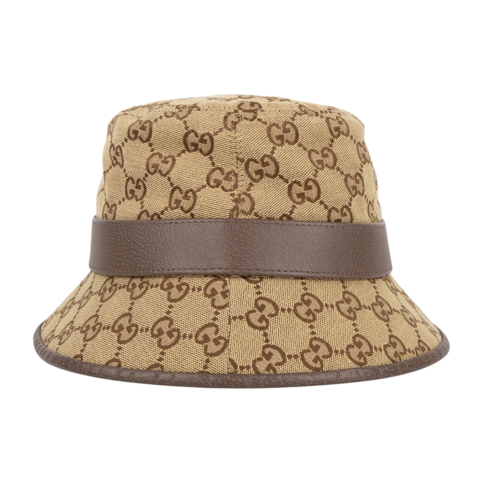 古馳 GUCCI GG 漁夫帽 576587  4HG62_S 棕帆布GG漁夫帽 #S 防塵袋