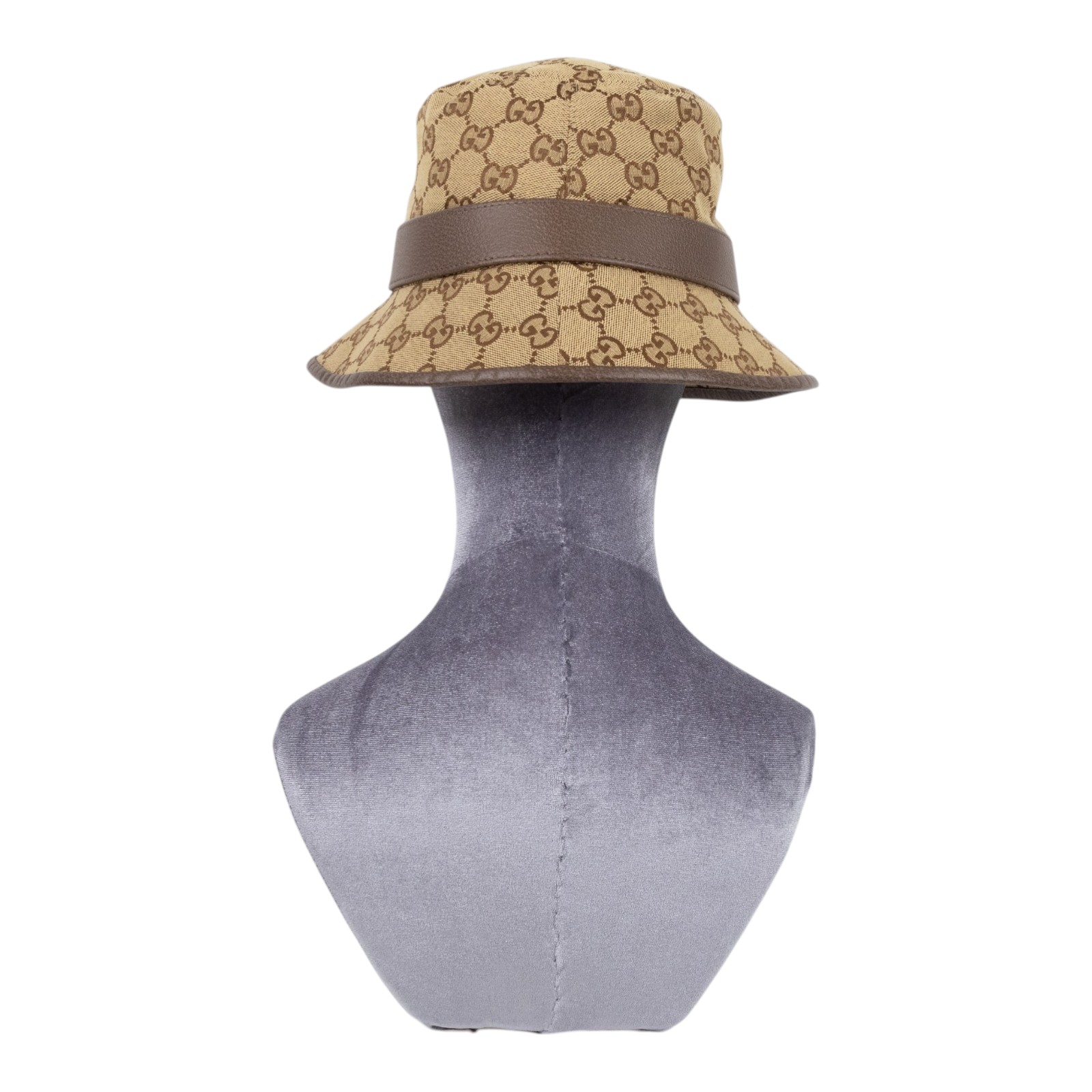 古馳 GUCCI GG 漁夫帽 576587  4HG62_S 棕帆布GG漁夫帽 #S 防塵袋
