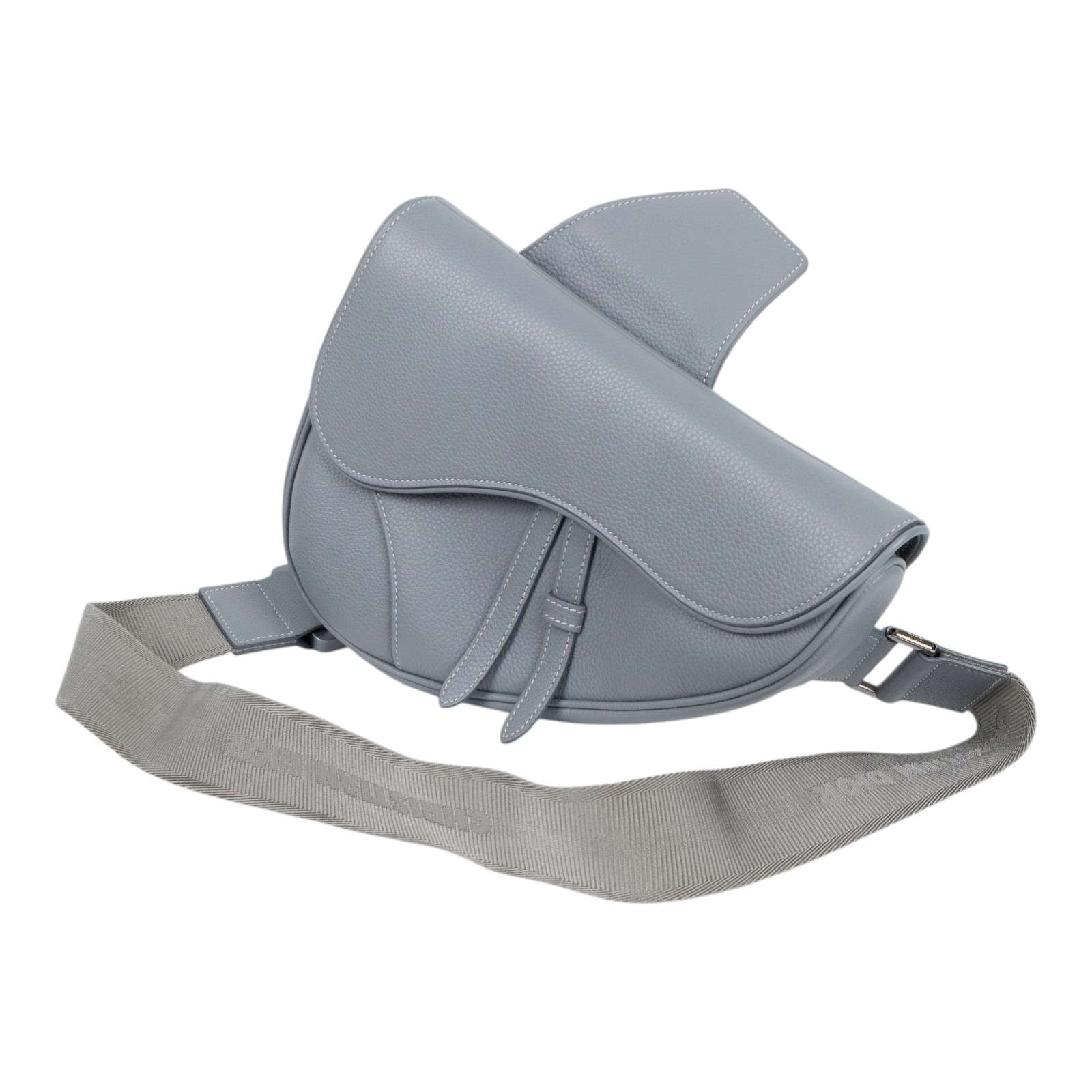 迪奧 CHRISTIAN DIOR Saddle 馬鞍包 1ADPO093YKK 灰皮革SADDLE馬鞍包 防塵袋