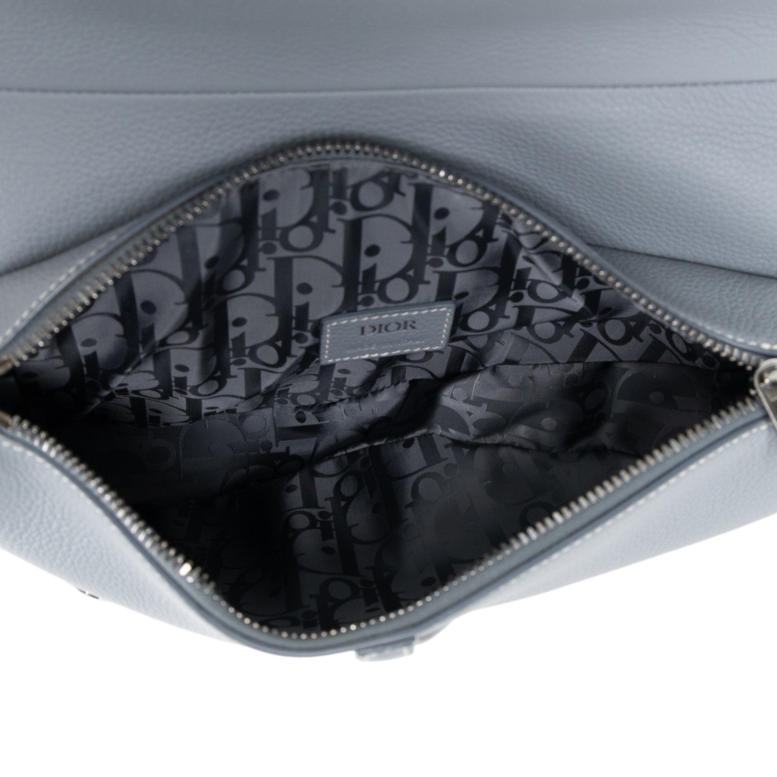 迪奧 CHRISTIAN DIOR Saddle 馬鞍包 1ADPO093YKK 灰皮革SADDLE馬鞍包 防塵袋