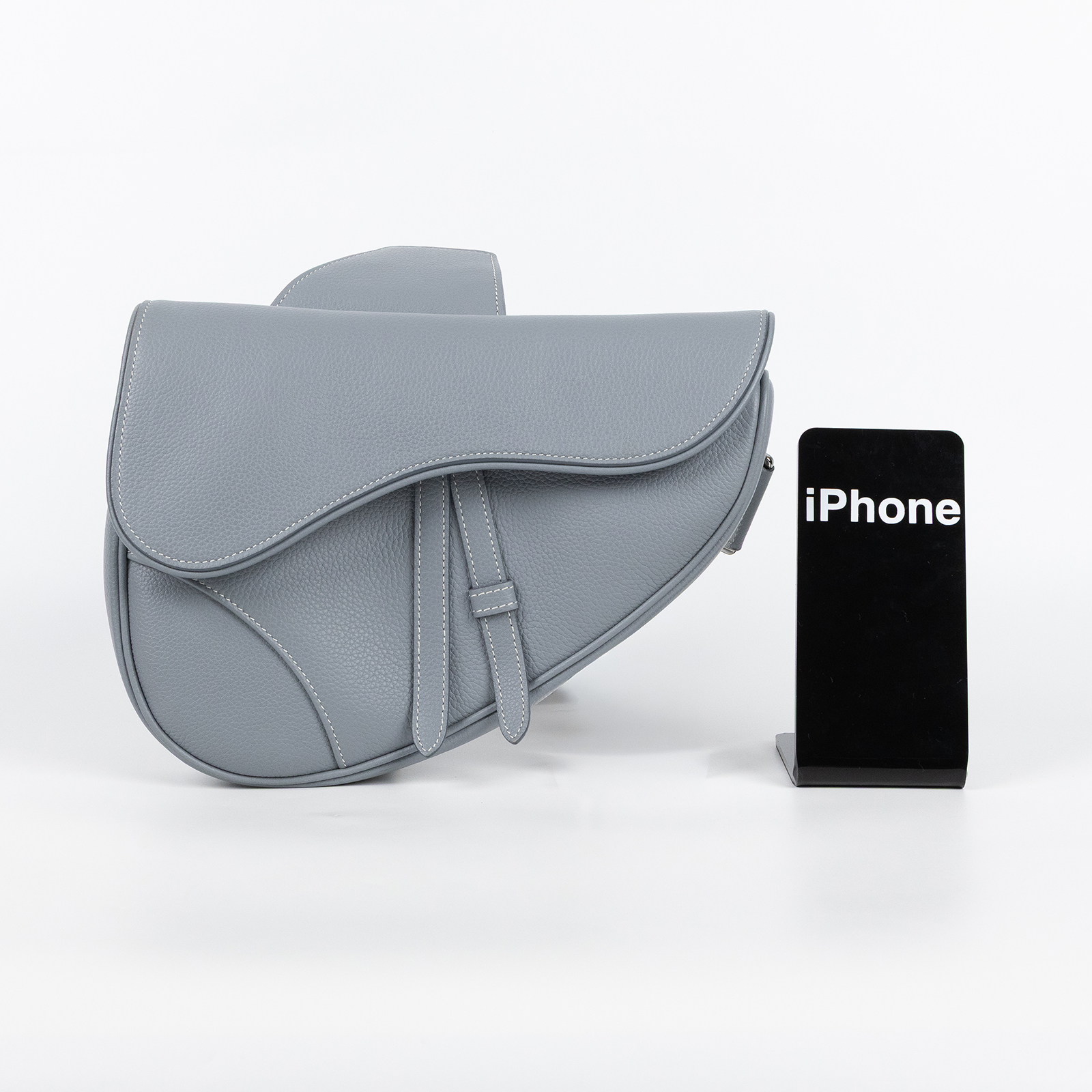 迪奧 CHRISTIAN DIOR Saddle 馬鞍包 1ADPO093YKK 灰皮革SADDLE馬鞍包 防塵袋