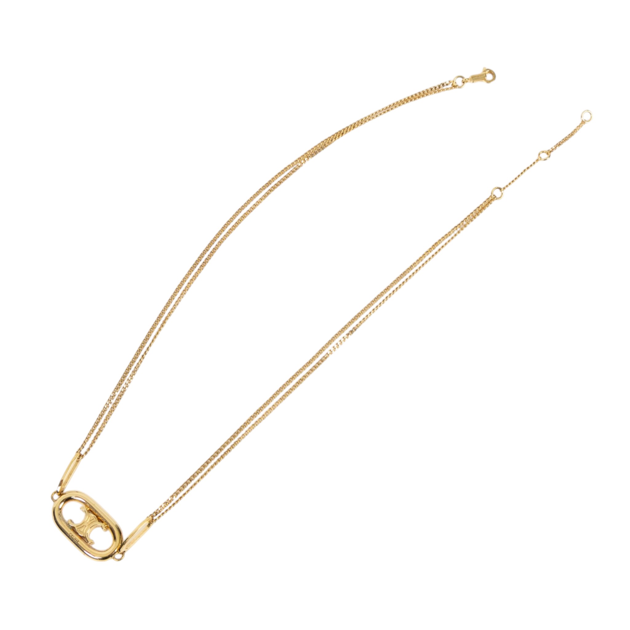 思琳 CELINE Triomphe 凱旋門 項鍊 46S896BRA 金TRIOMPHE黃銅項鍊 原廠盒子