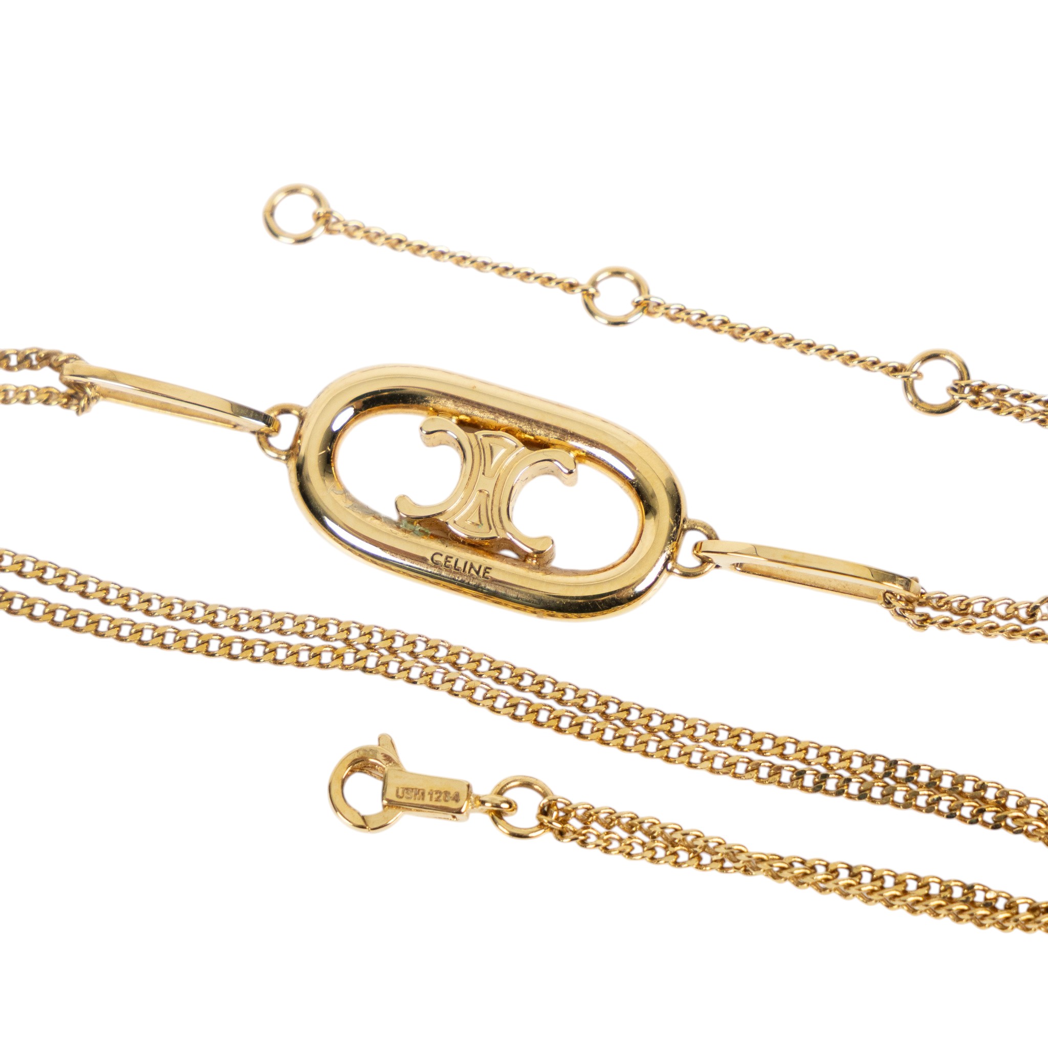 思琳 CELINE Triomphe 凱旋門 項鍊 46S896BRA 金TRIOMPHE黃銅項鍊 原廠盒子