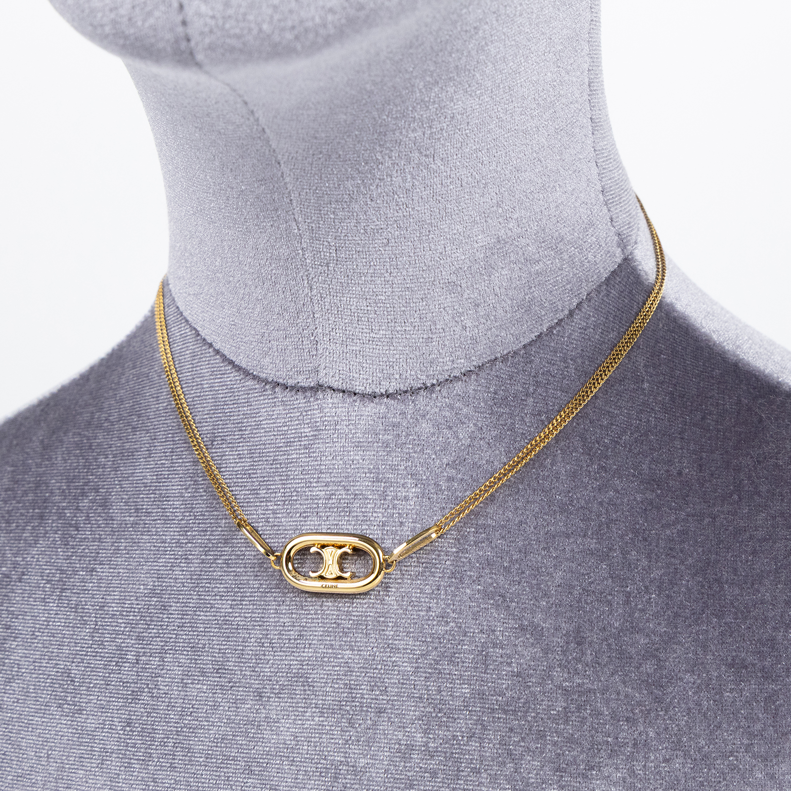 思琳 CELINE Triomphe 凱旋門 項鍊 46S896BRA 金TRIOMPHE黃銅項鍊 原廠盒子