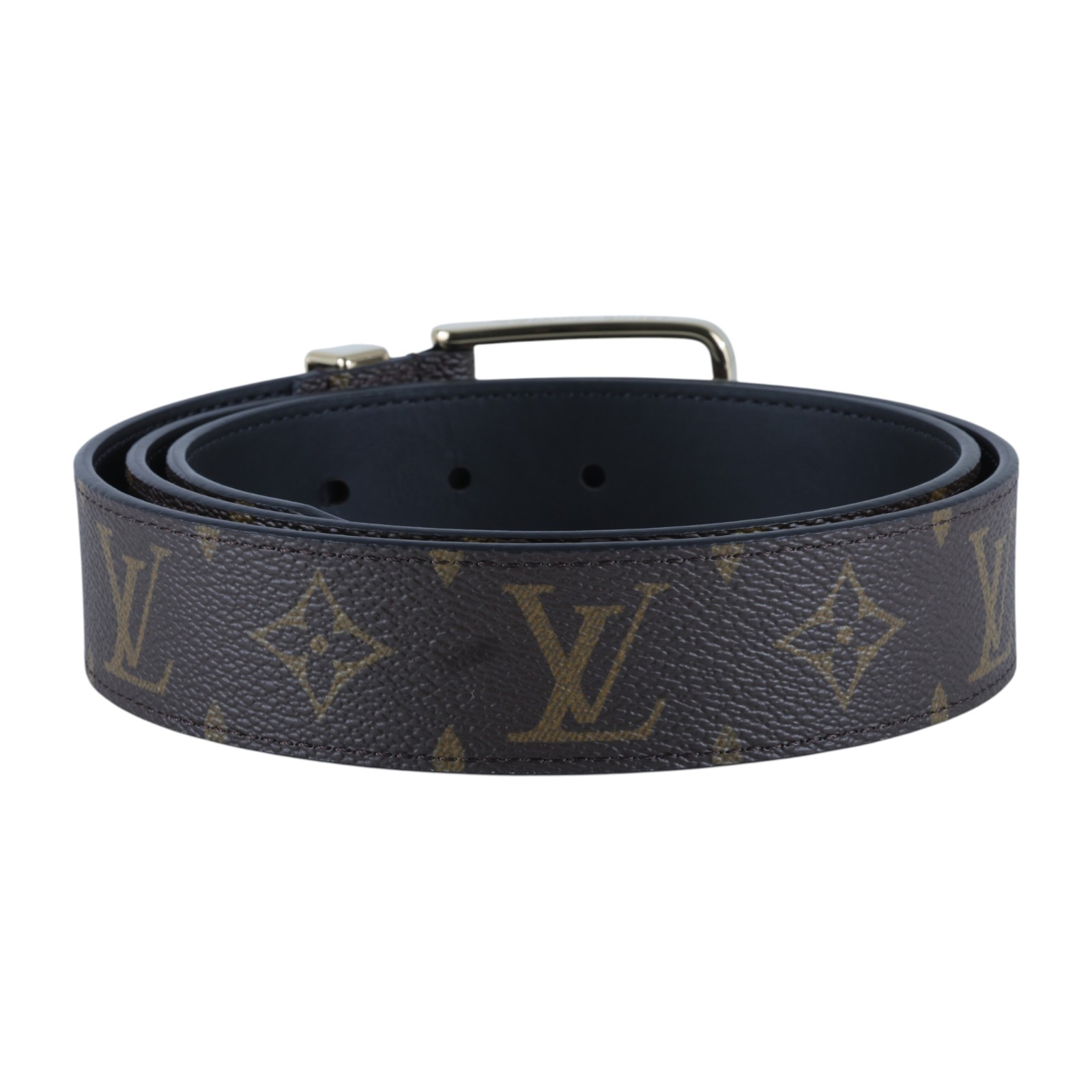 路易威登 LOUIS VUITTON Pont Neuf Monogram 35毫米 雙面皮帶 M4584T 原花金釦皮帶 #95 無附屬品