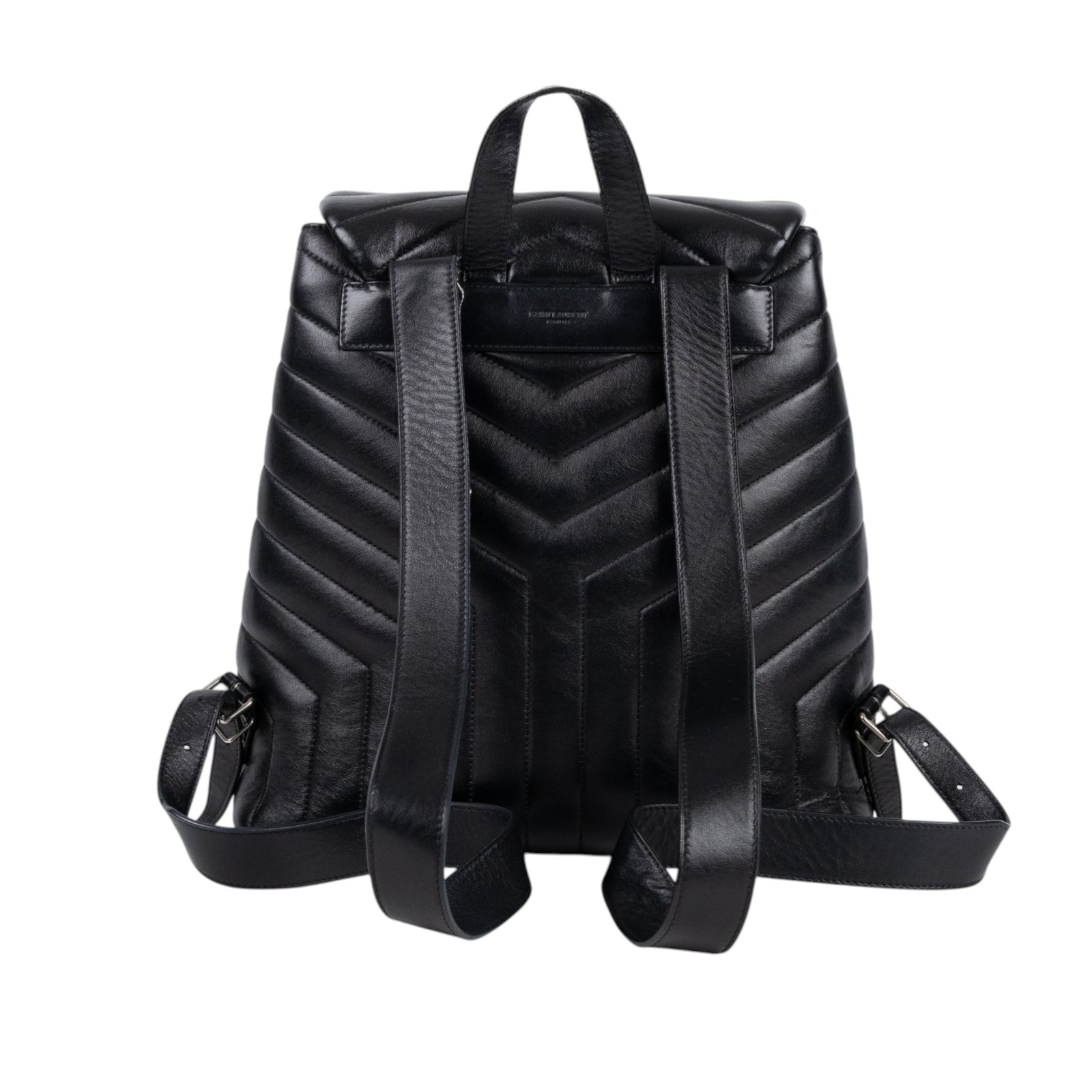 聖羅蘭 YSL SAINT LAURENT LouLou 後背包 中型 銀色五金 487219DV726 黑LOULOU後背包 防塵袋