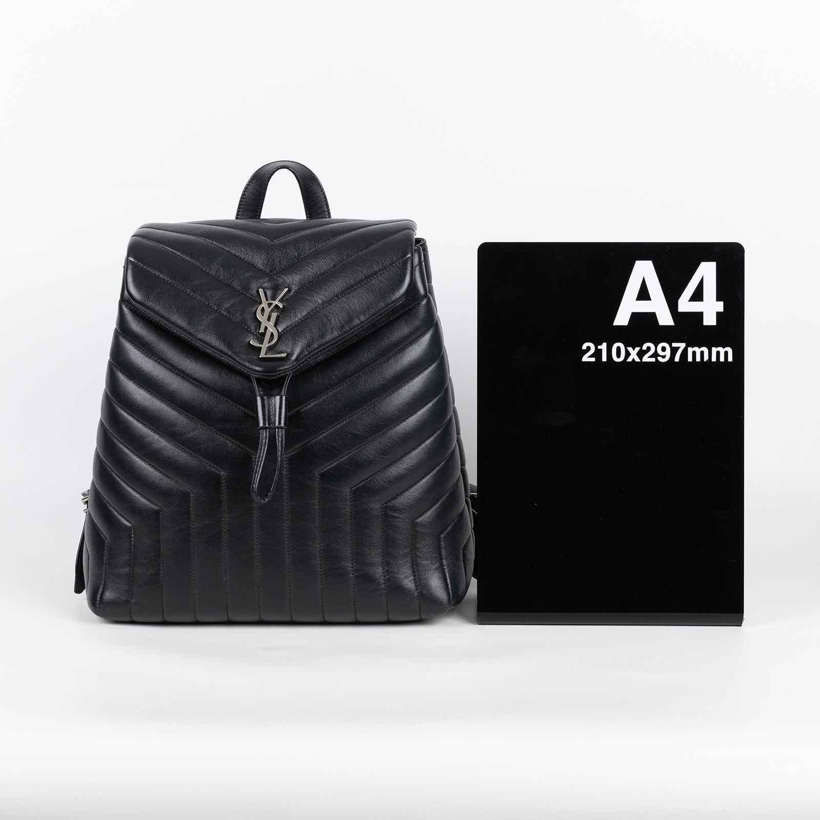 聖羅蘭 YSL SAINT LAURENT LouLou 後背包 中型 銀色五金 487219DV726 黑LOULOU後背包 防塵袋