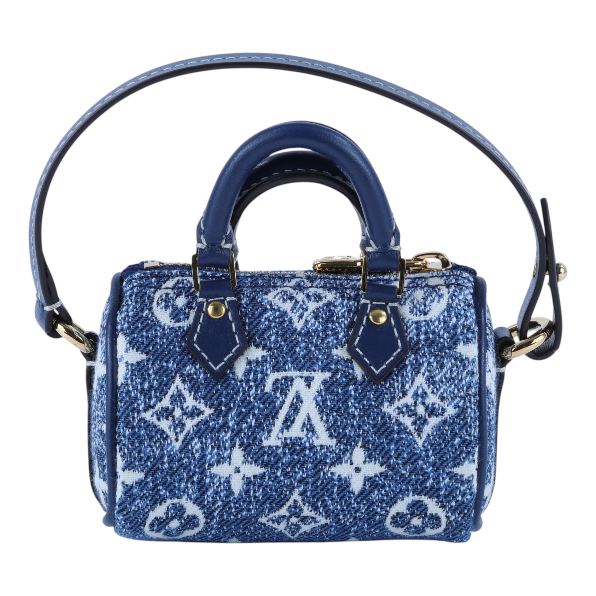 路易威登 LOUIS VUITTON Speedy Monogram 手提包 吊飾 包掛 零錢包 牛仔 限量 M00546  原廠盒子/防塵袋/購買證明