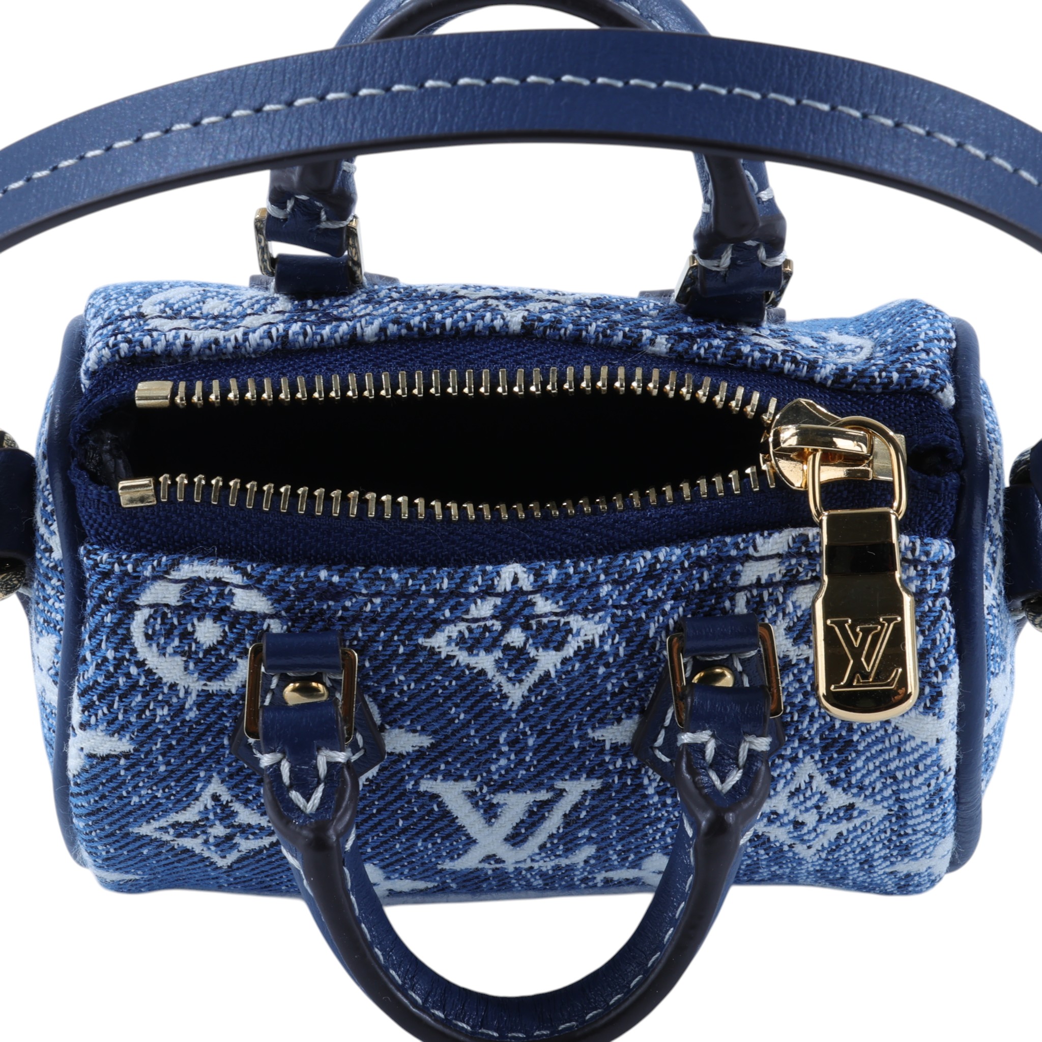 路易威登 LOUIS VUITTON Speedy Monogram 手提包 吊飾 包掛 零錢包 牛仔 限量 M00546  原廠盒子/防塵袋/購買證明