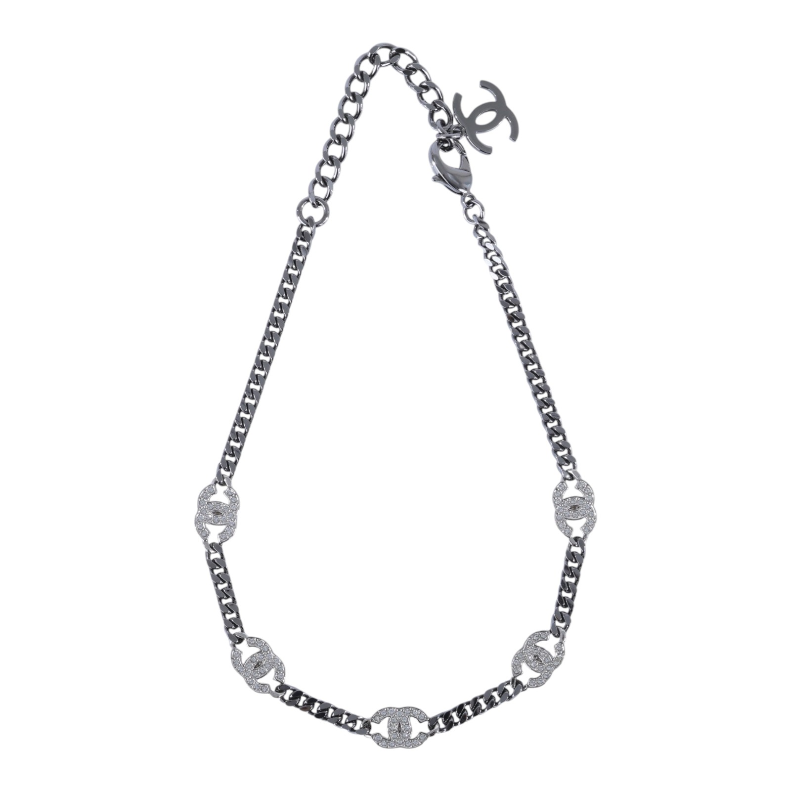 香奈兒 CHANEL CC LOGO 項鍊 頸鍊 鎖骨鍊 AB6444B21A 雙C CHOKER 原廠盒子