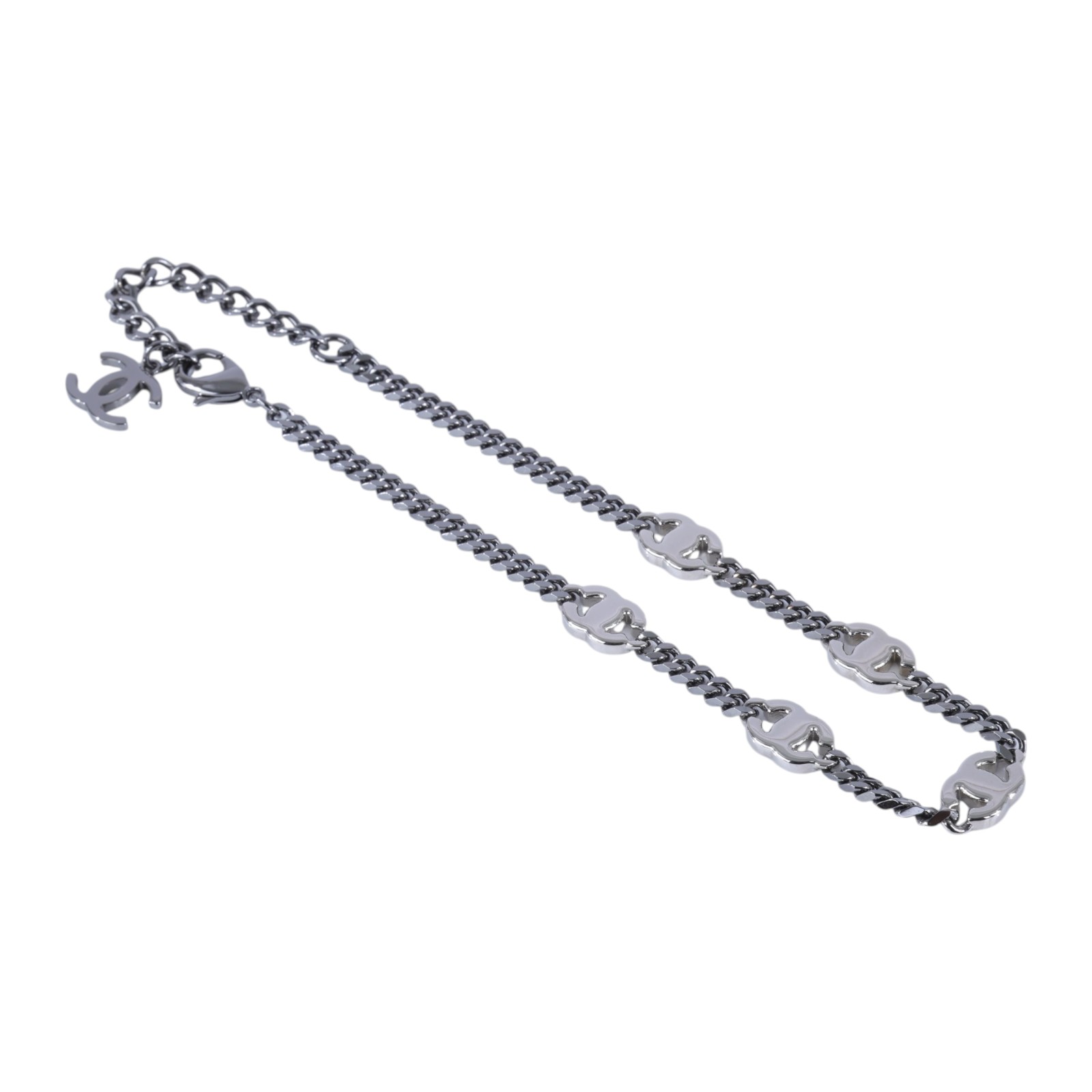 香奈兒 CHANEL CC LOGO 項鍊 頸鍊 鎖骨鍊 AB6444B21A 雙C CHOKER 原廠盒子
