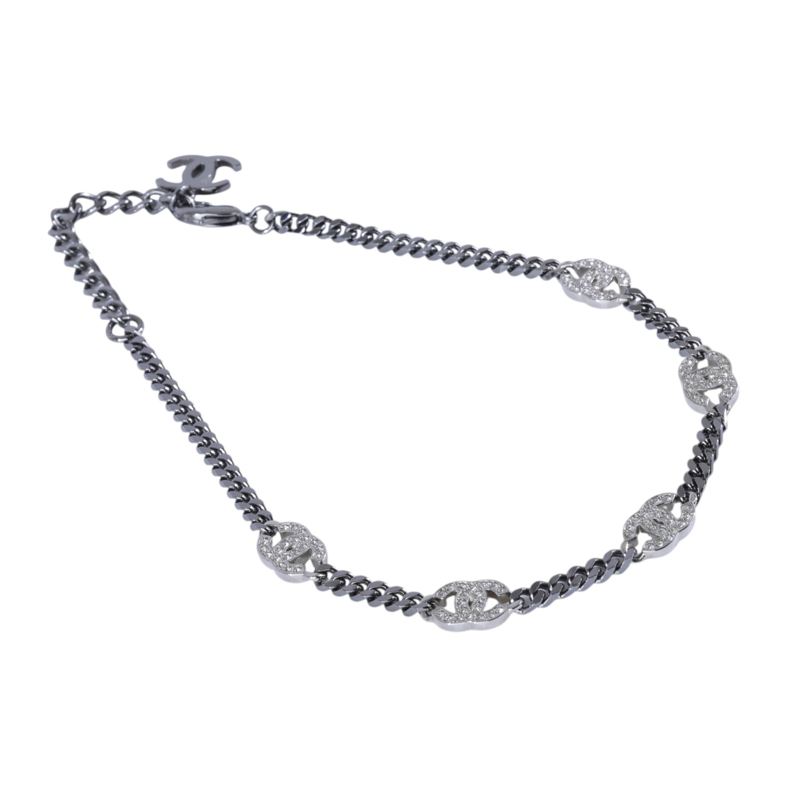 香奈兒 CHANEL CC LOGO 項鍊 頸鍊 鎖骨鍊 AB6444B21A 雙C CHOKER 原廠盒子