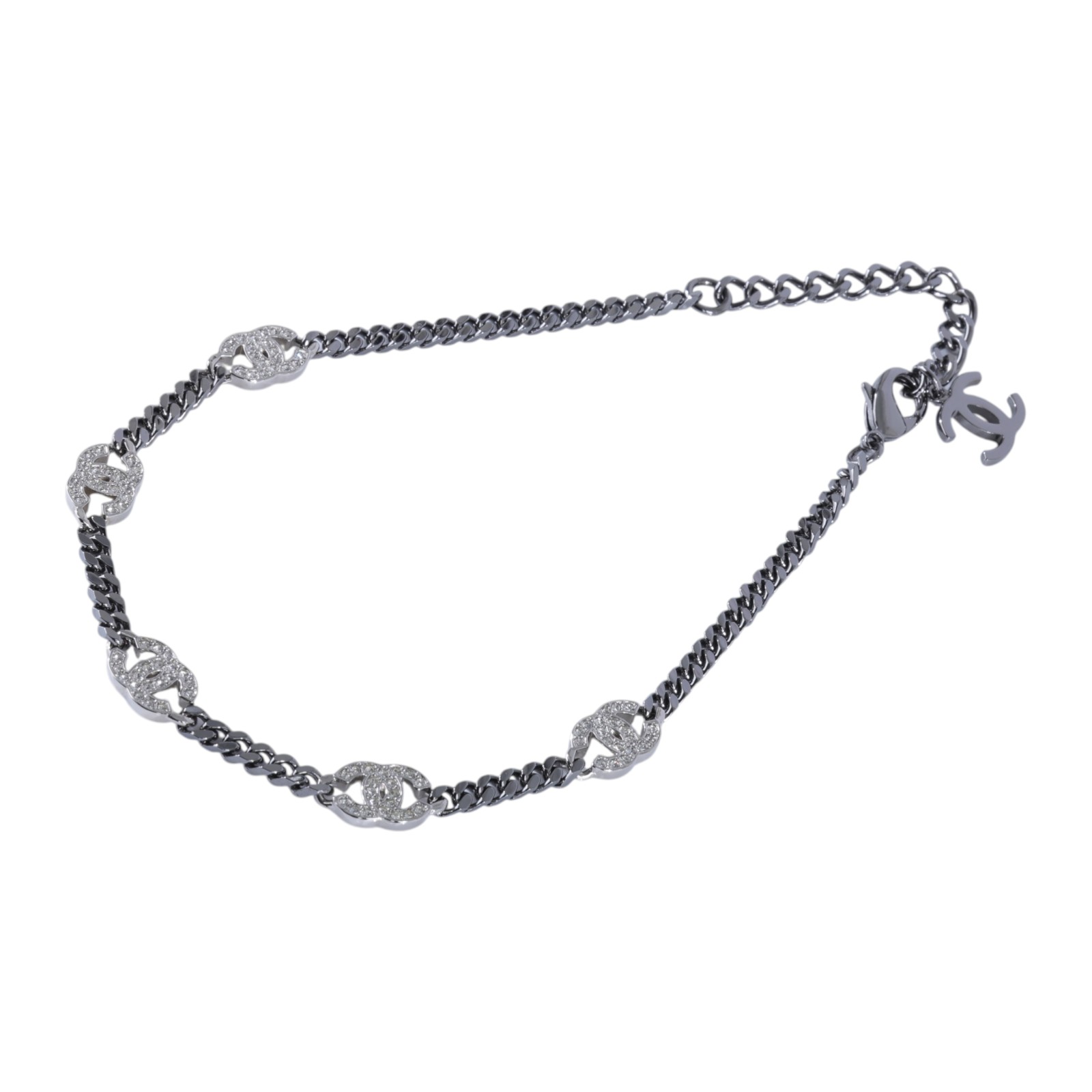 香奈兒 CHANEL CC LOGO 項鍊 頸鍊 鎖骨鍊 AB6444B21A 雙C CHOKER 原廠盒子