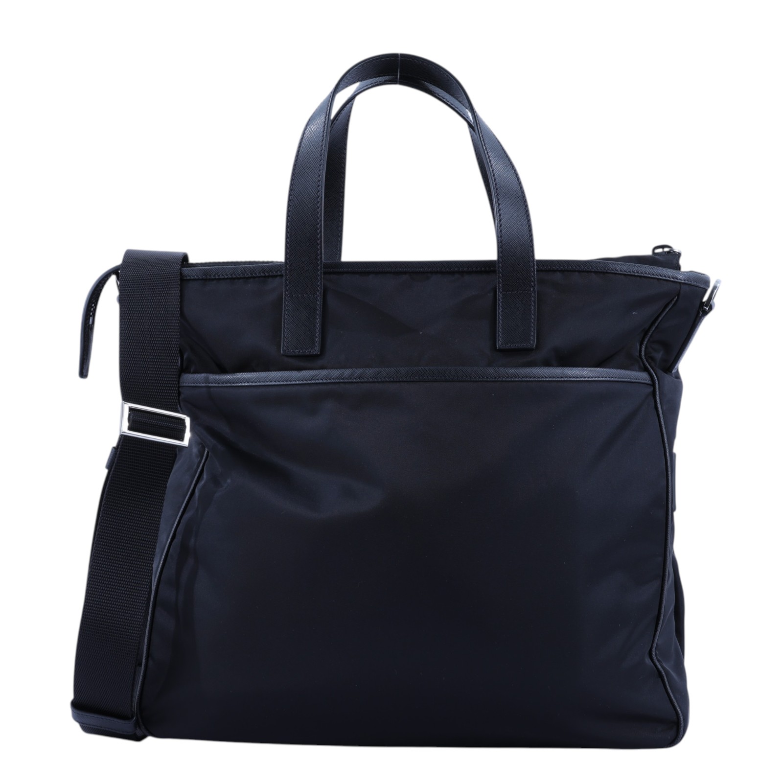 普拉達 PRADA Re-Nylon 公事包 2VG860_2DMH 黑尼龍公事包 防塵袋/背帶