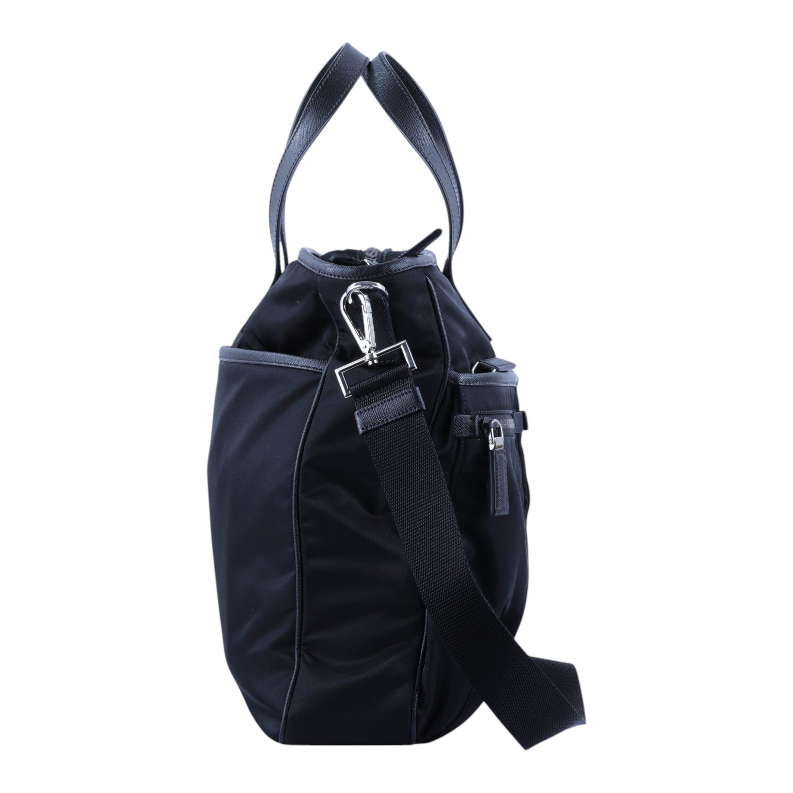 普拉達 PRADA Re-Nylon 公事包 2VG860_2DMH 黑尼龍公事包 防塵袋/背帶