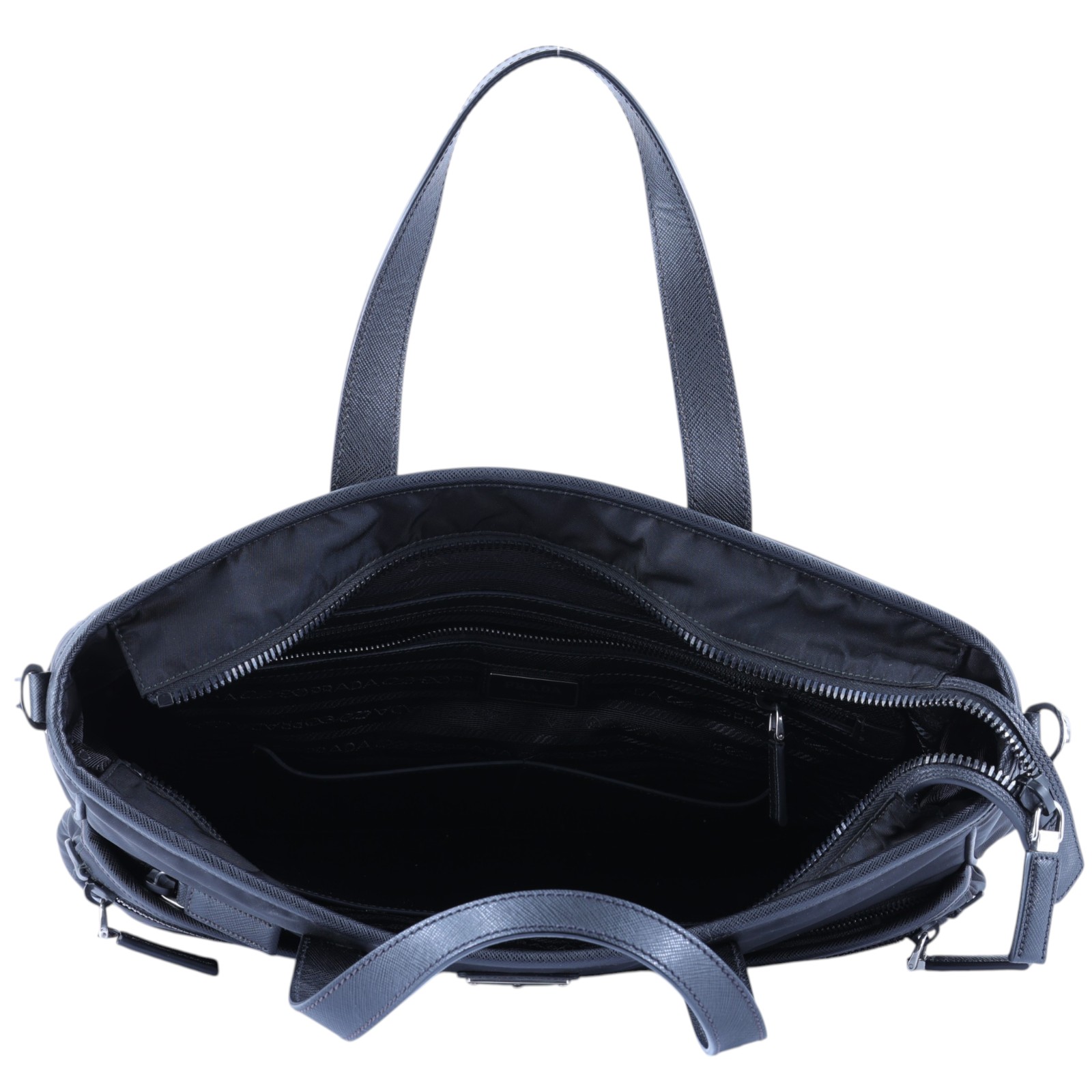 普拉達 PRADA Re-Nylon 公事包 2VG860_2DMH 黑尼龍公事包 防塵袋/背帶