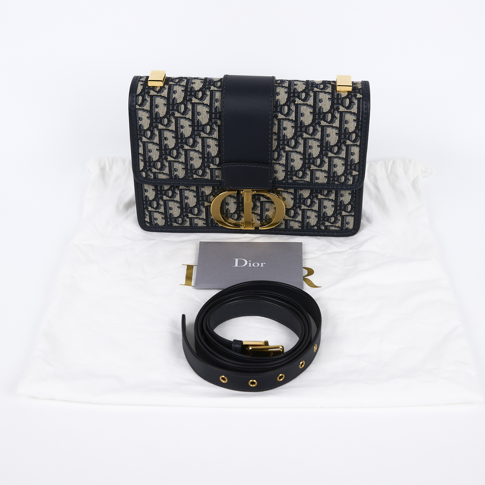 迪奧 CHRISTIAN DIOR 30 Montaigne 包 M9203UTZQ 老花蒙田30 防塵袋/背帶/保證卡