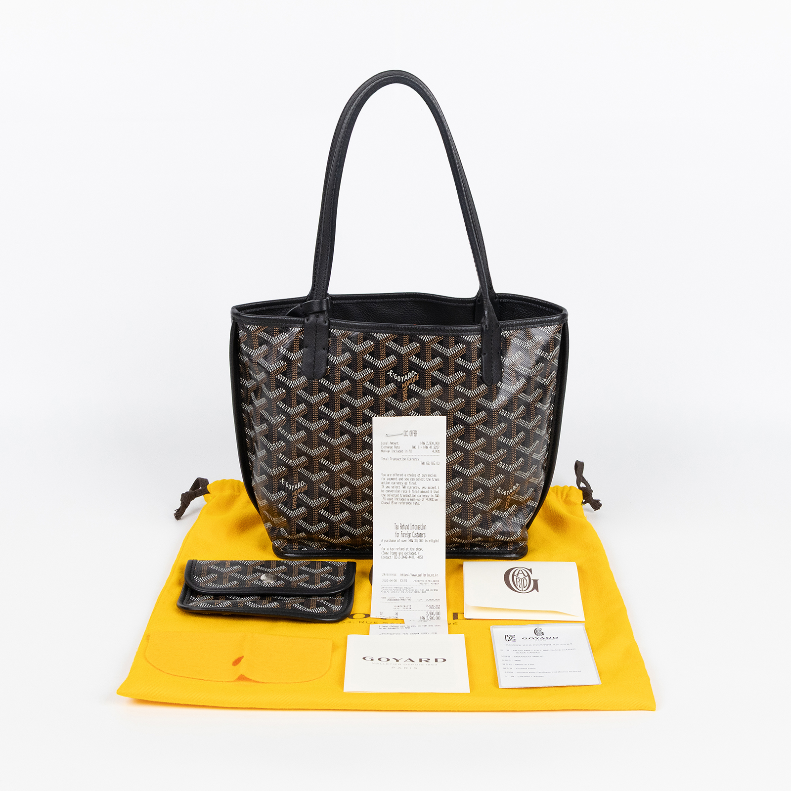 高雅德 GOYARD Anjou Mini Bag 托特包 ANJOUSMINCG 黑ANJOU MINI 防塵袋