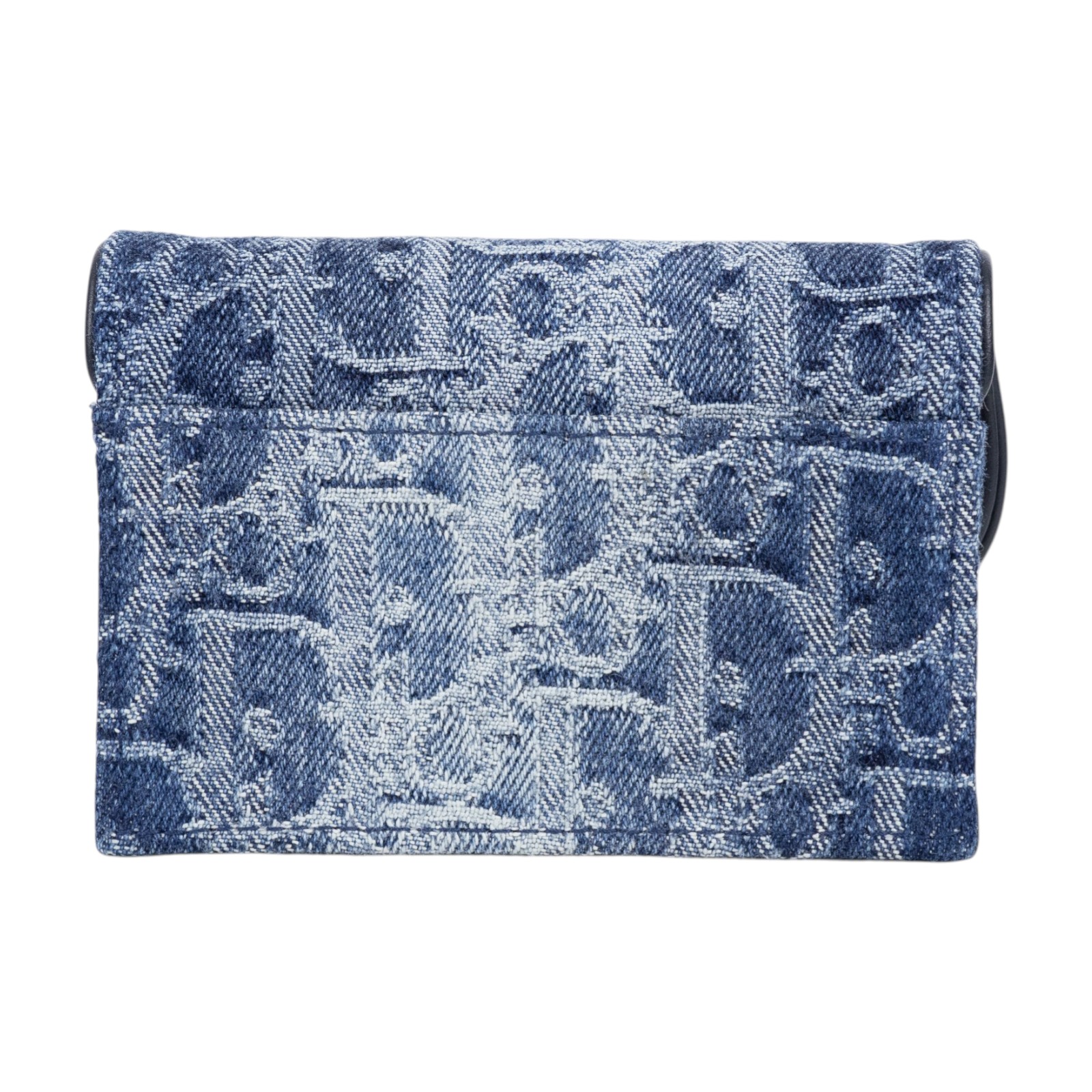 迪奧 CHRISTIAN DIOR Saddle 翻蓋卡片套 卡夾 丹寧 S5611CDCE 丹寧老花卡包 原廠盒子