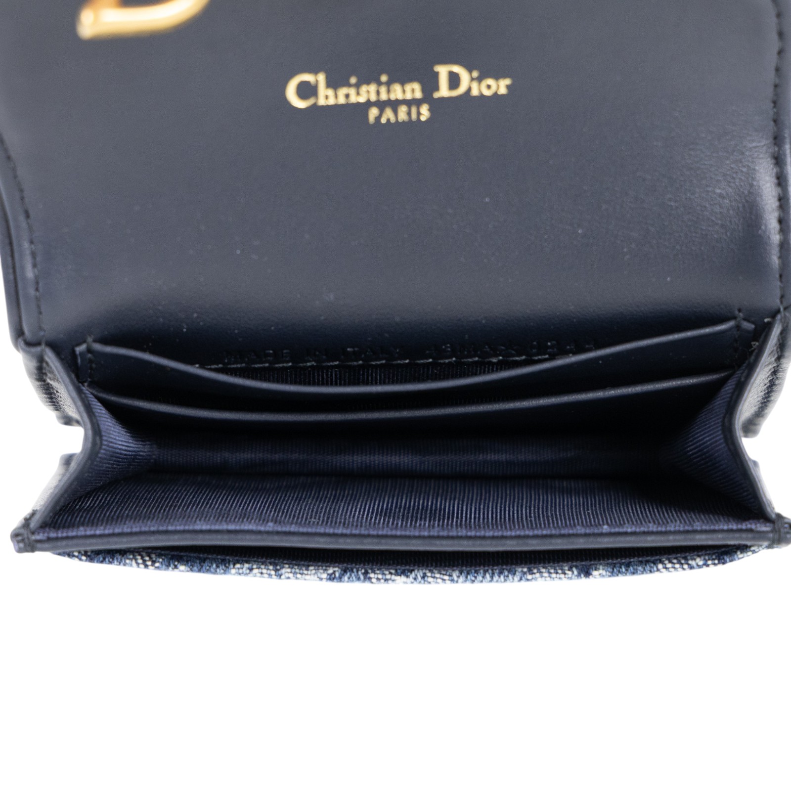 迪奧 CHRISTIAN DIOR Saddle 翻蓋卡片套 卡夾 丹寧 S5611CDCE 丹寧老花卡包 原廠盒子