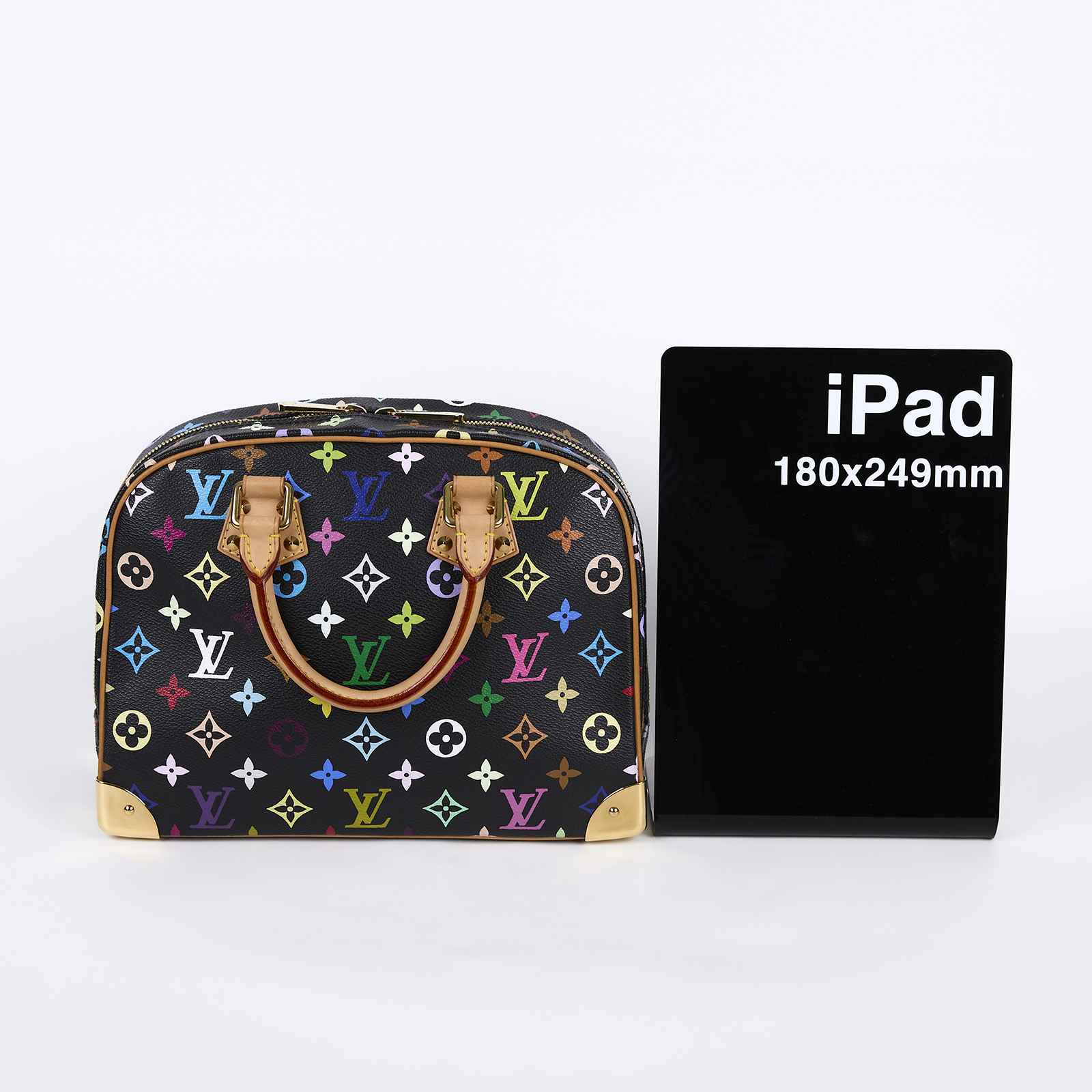 路易威登 LOUIS VUITTON Trouville 經典帆布 手提 小珍包 村上隆聯名 M92662 黑彩手提包 防塵袋