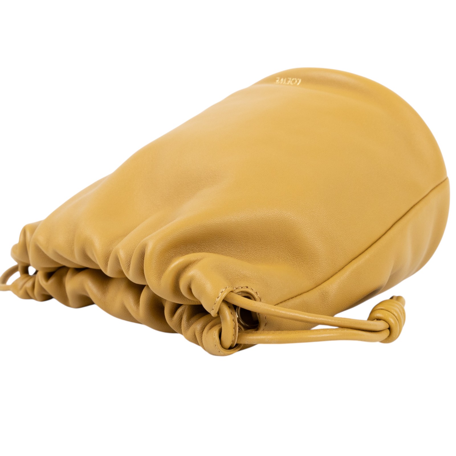 羅意威 LOEWE Flamenco Purse 水桶包 中型  米黃FLAMENCO PURSE 防塵袋/背帶/鍊帶/購買證明