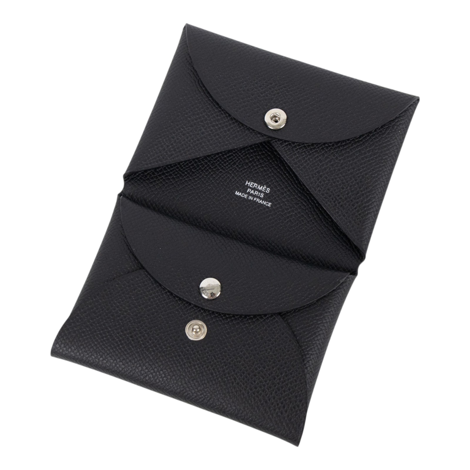 愛馬仕 Hermes Calvi Duo 卡包 CALD G刻 黑CALVI DUO 原廠盒子