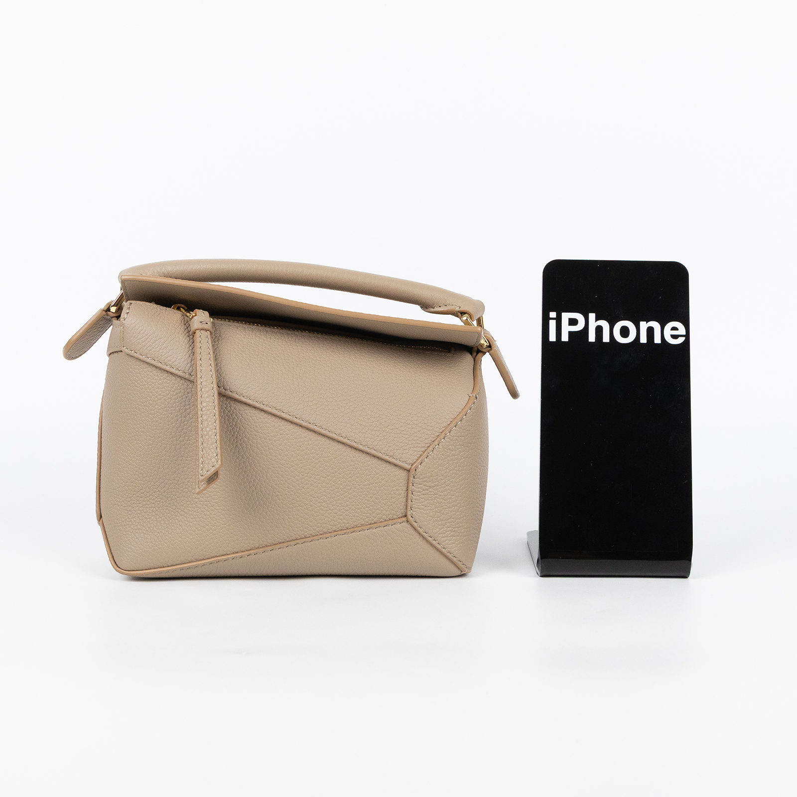 羅意威 LOEWE Mini Puzzle bag 手拿 肩背 斜背包 A510P88X16 淺卡其PUZZLE EDGE MINI 防塵袋/購買證明