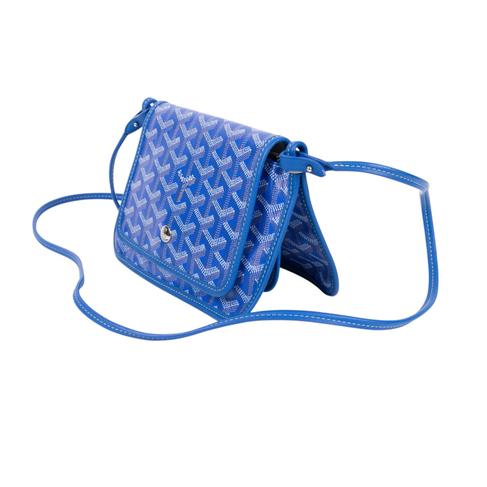 高雅德 GOYARD Plumet Pocket Wallet 肩背 隨身錢包 PLUMETPMLTY 藍PLUMET 防塵袋/購買證明