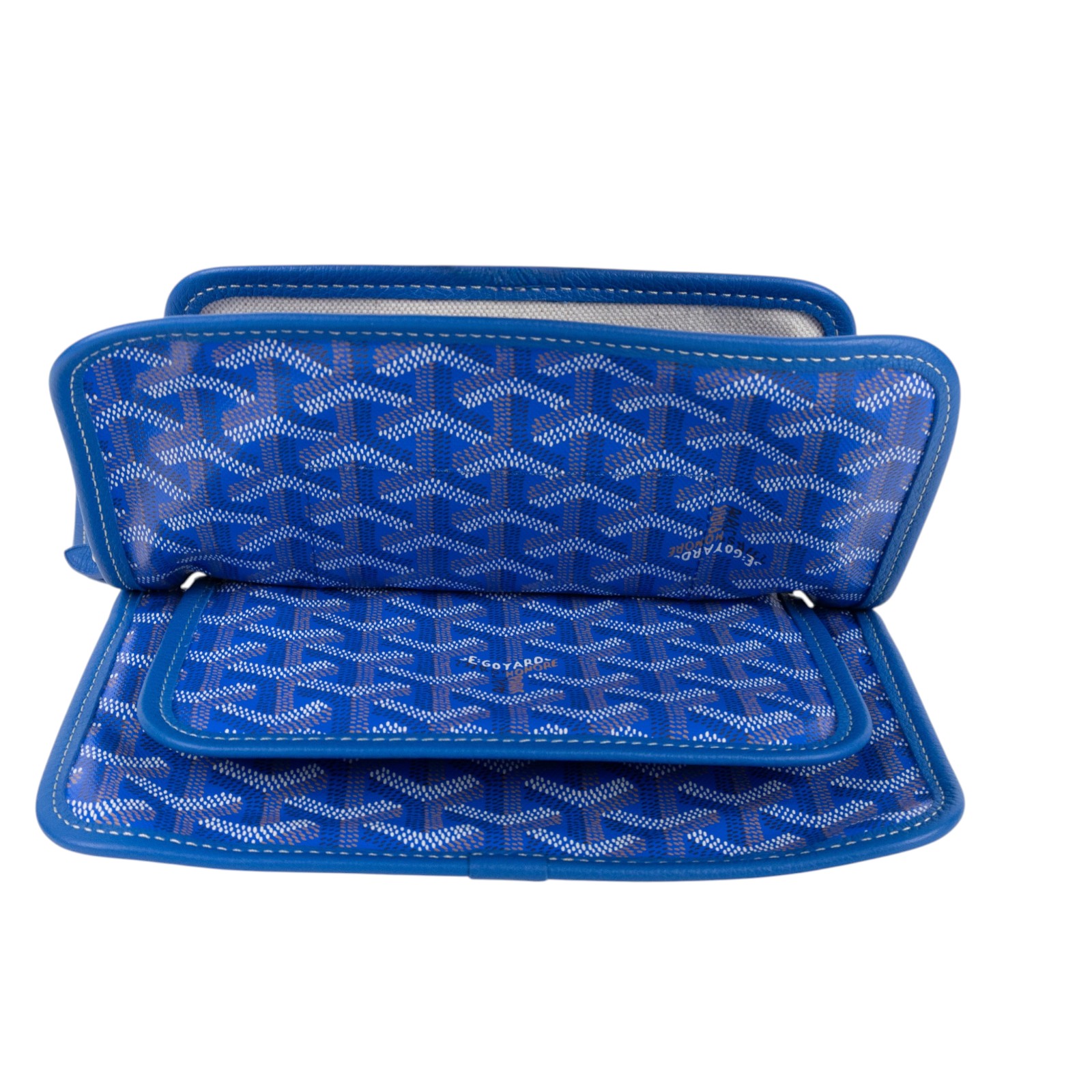 高雅德 GOYARD Plumet Pocket Wallet 肩背 隨身錢包 PLUMETPMLTY 藍PLUMET 防塵袋/購買證明