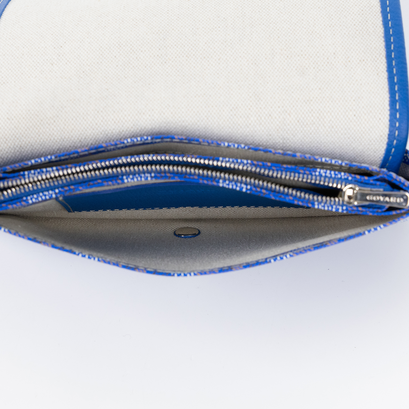 高雅德 GOYARD Plumet Pocket Wallet 肩背 隨身錢包 PLUMETPMLTY 藍PLUMET 防塵袋/購買證明