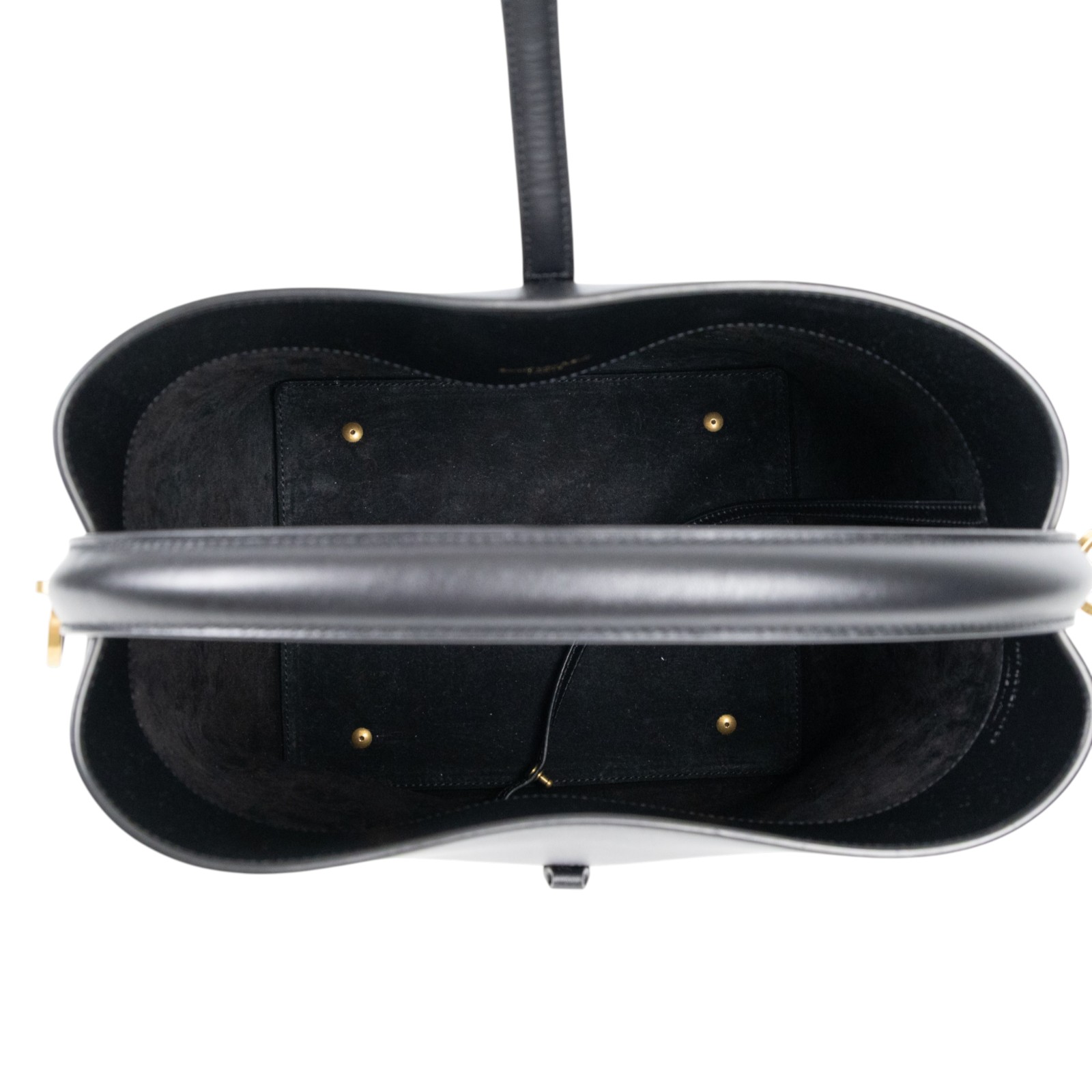 聖羅蘭 YSL SAINT LAURENT le 37 亮面皮革手袋 7428282R20W 黑金小牛皮LE 37二用水桶包 防塵袋/背帶