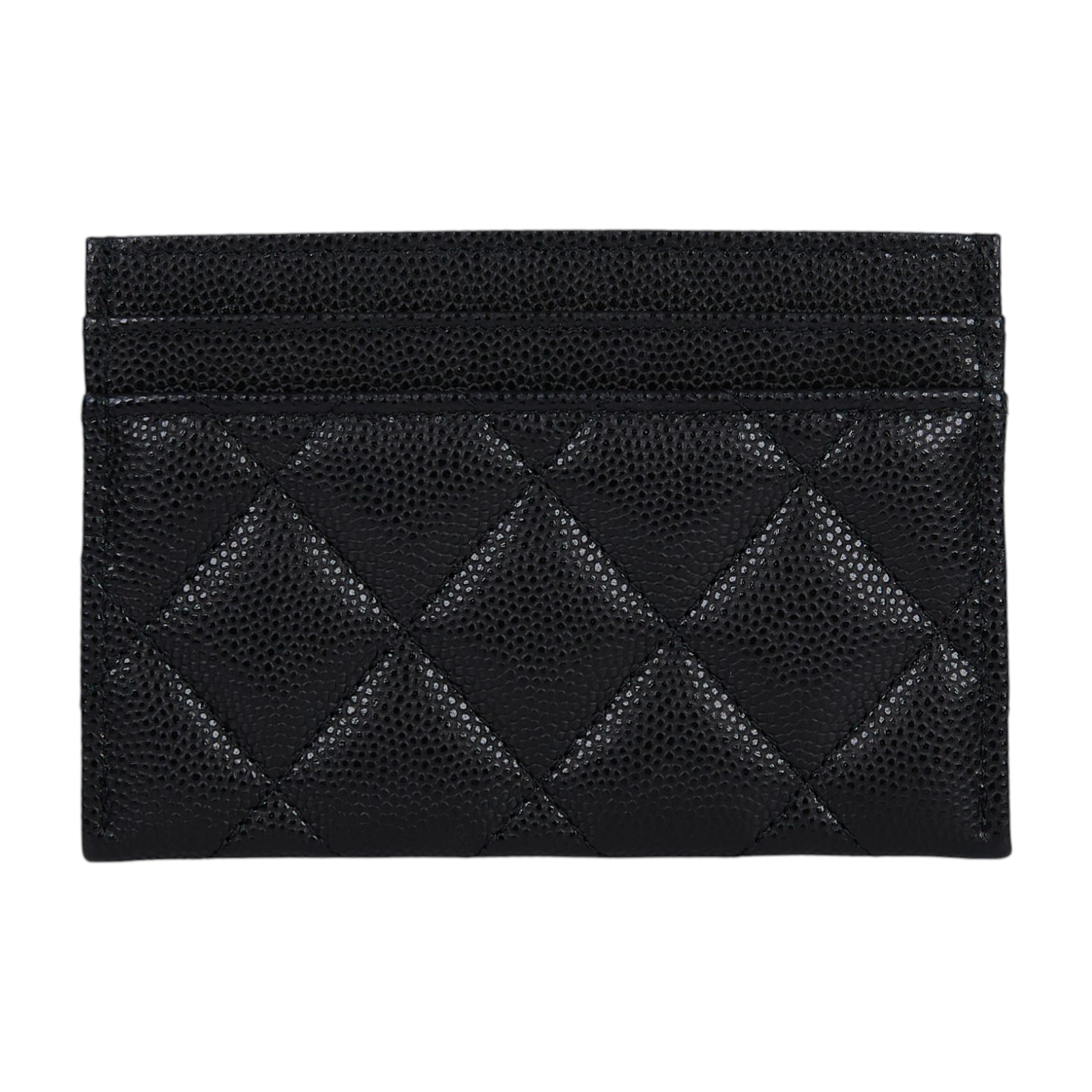 香奈兒 CHANEL CC Logo 卡夾 錢包  晶片款 黑荔枝雙C卡夾 原廠盒子/防塵袋