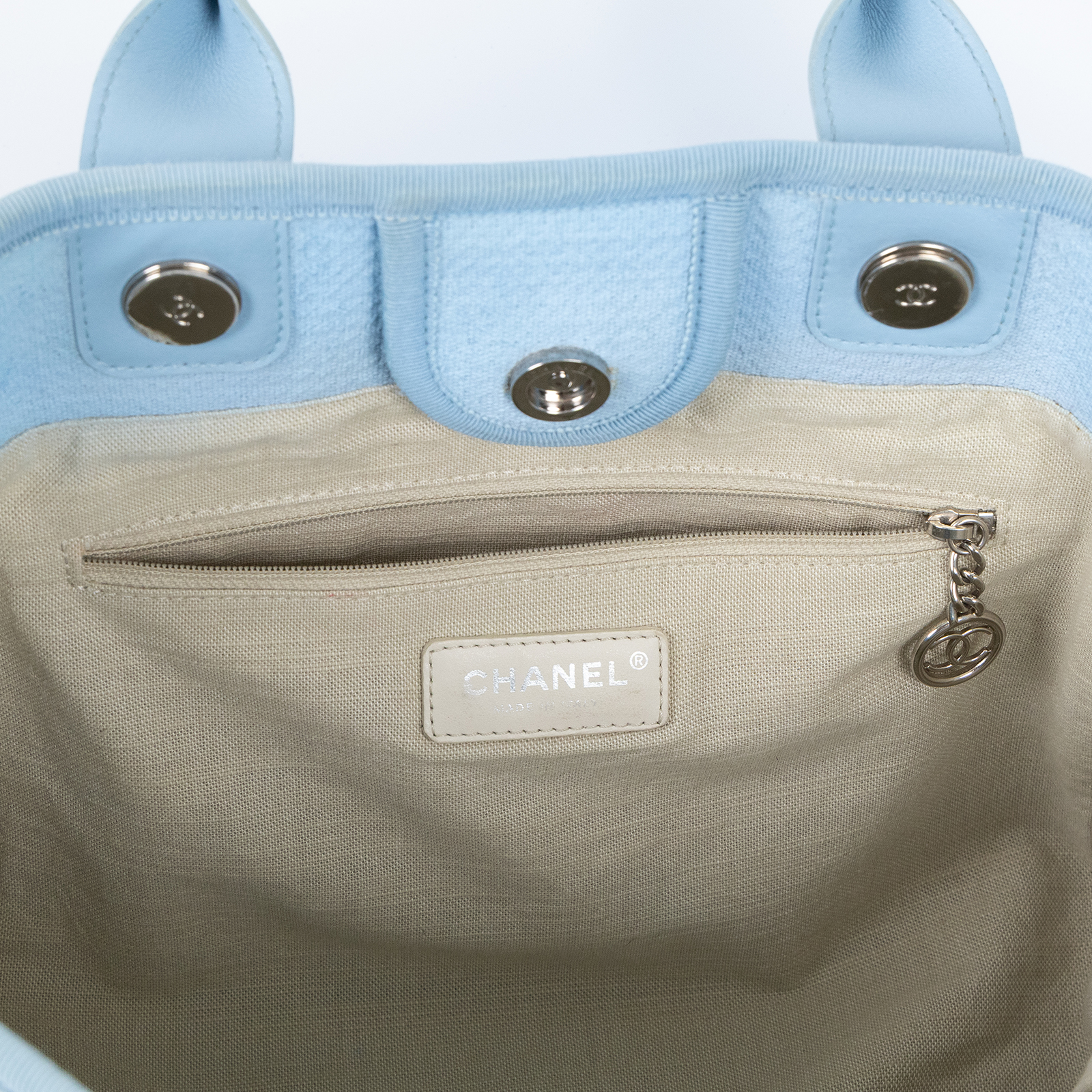 香奈兒 CHANEL 海灘包 小型 AS3257 晶片款 藍沙灘包中號 無附屬品