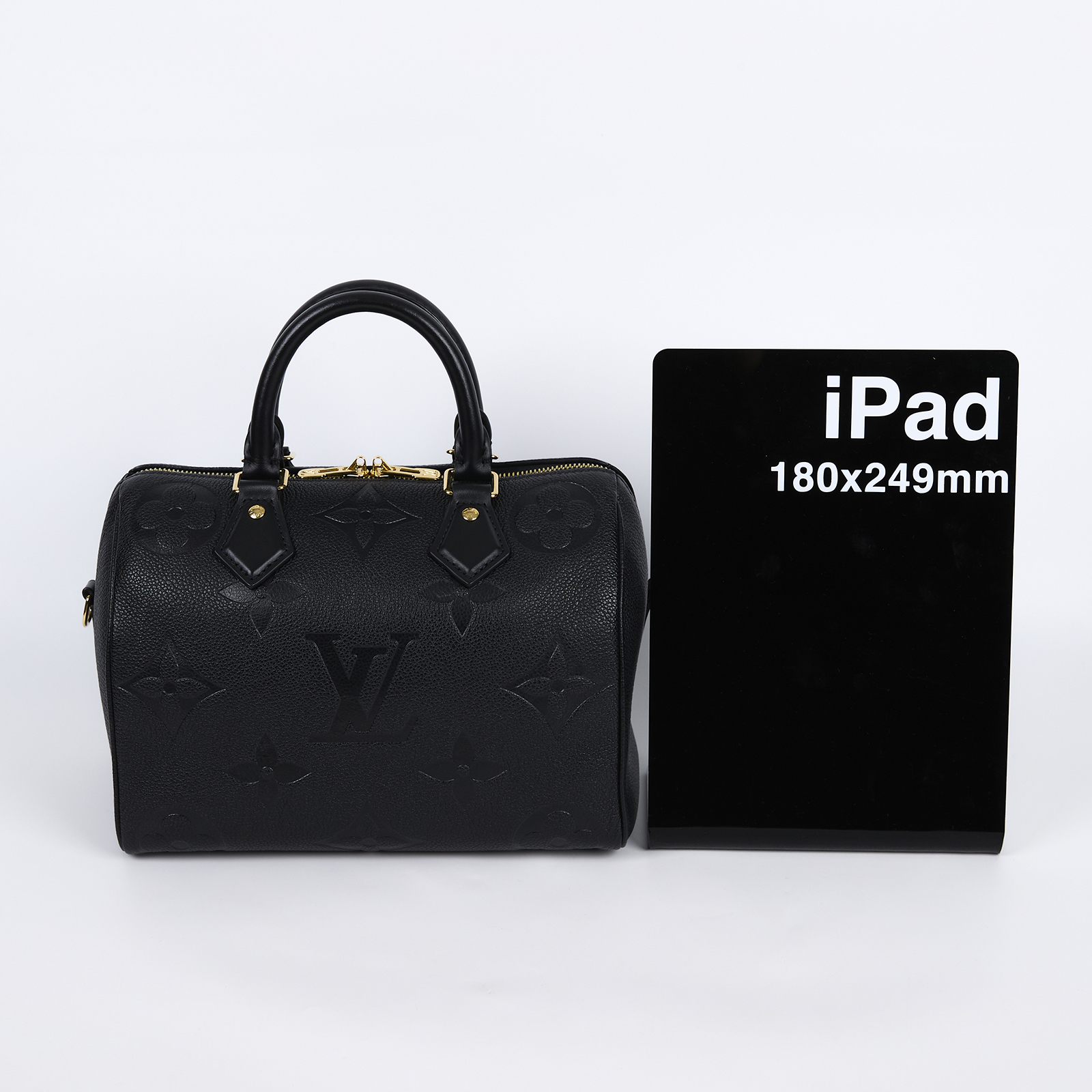 路易威登 LOUIS VUITTON Speedy Bandoulière  25 黑色 大LOGO 手提 斜背 波士頓包 M58951 晶片款  防塵袋/背帶/鎖組