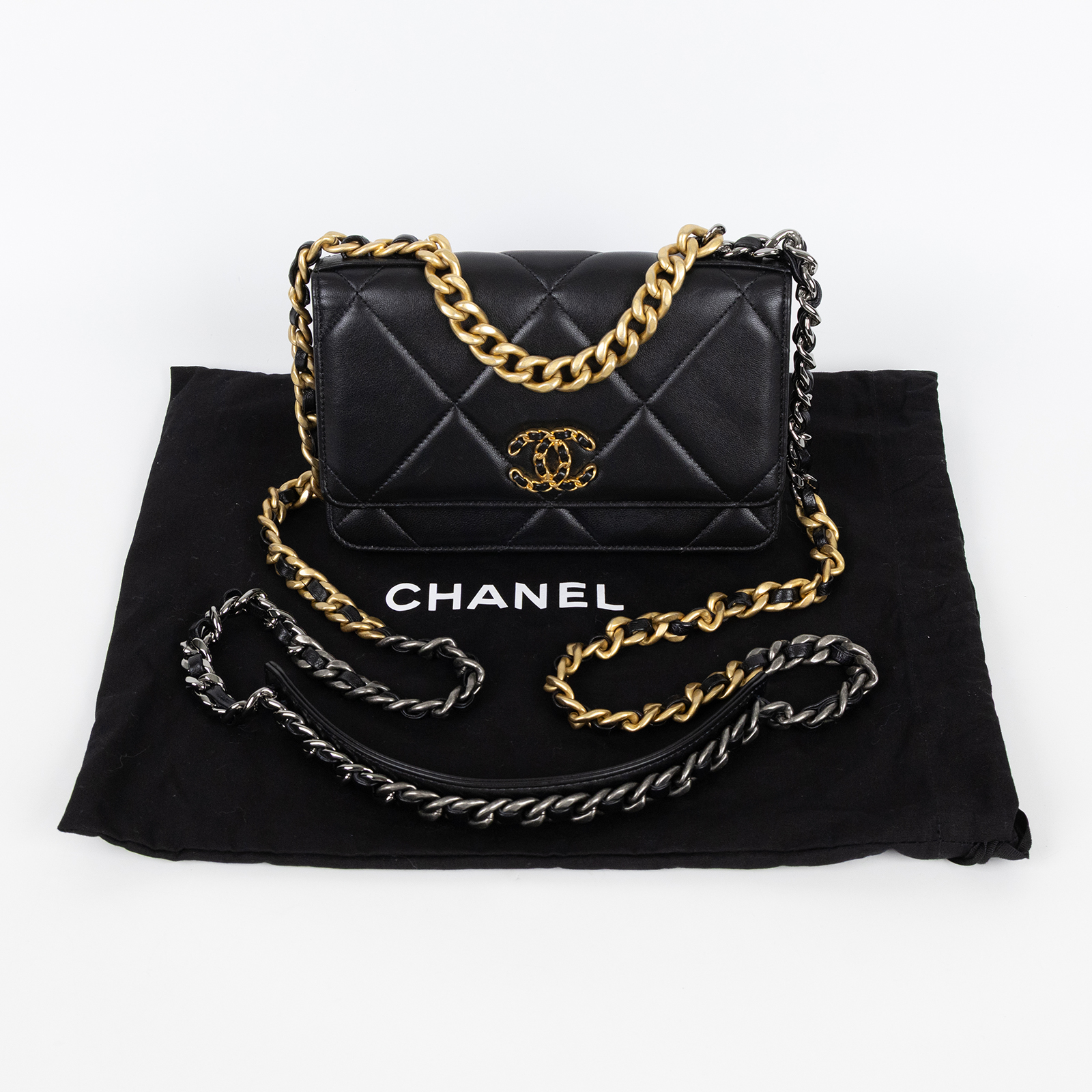 香奈兒 CHANEL 19 WOC 口蓋包 AP0957 30開 黑19 WOC 防塵袋/保證卡
