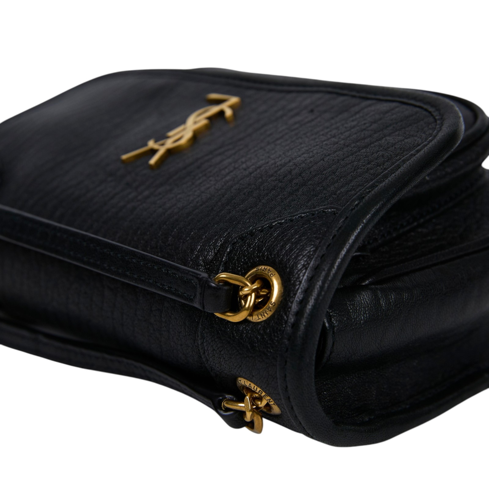 聖羅蘭 YSL SAINT LAURENT Niki 粒面小羊皮 迷你手袋 金色五金 828736AACYT 黑NIKI MINI 原廠盒子/防塵袋/購買證明