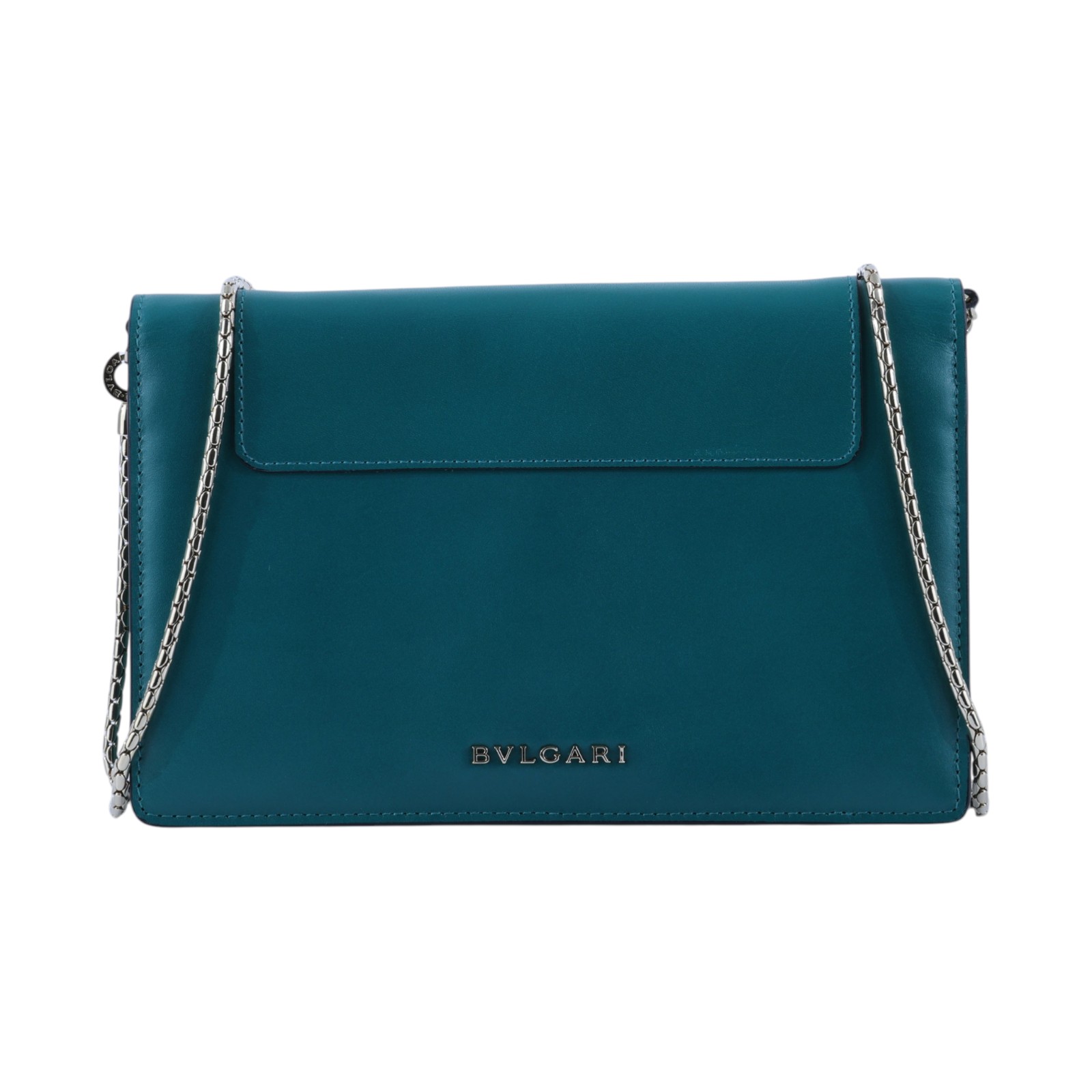 寶格麗 BVLGARI Serpenti Forever 口蓋包 280363 綠蛇頭迷你鍊包 原廠盒子/保證卡