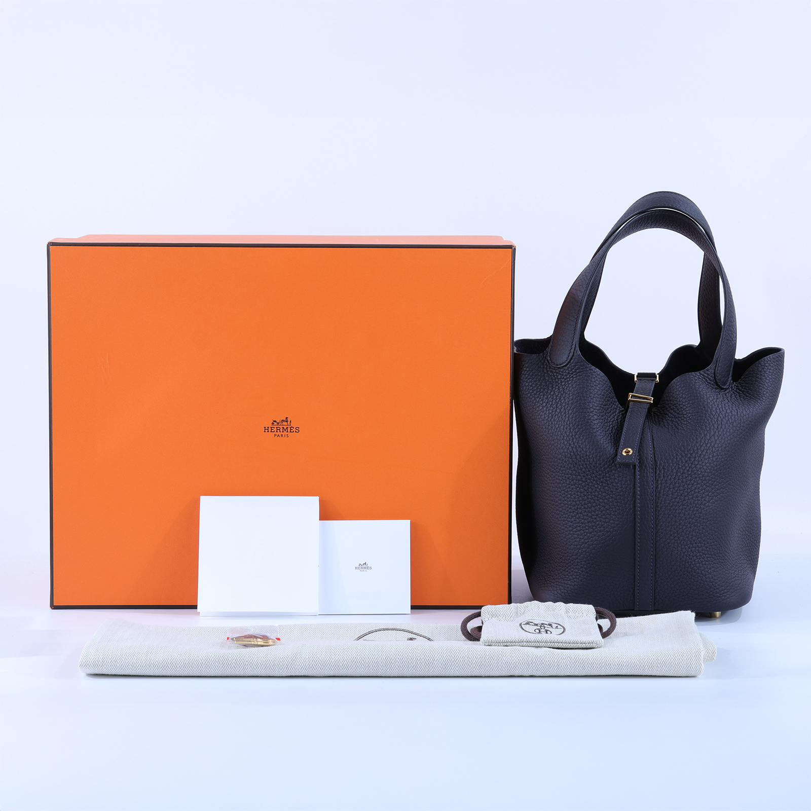 愛馬仕 Hermes Picotin Lock 22 菜籃子包 PT22 B刻 深色PICOTIN 22 原廠盒子/防塵袋/鎖組