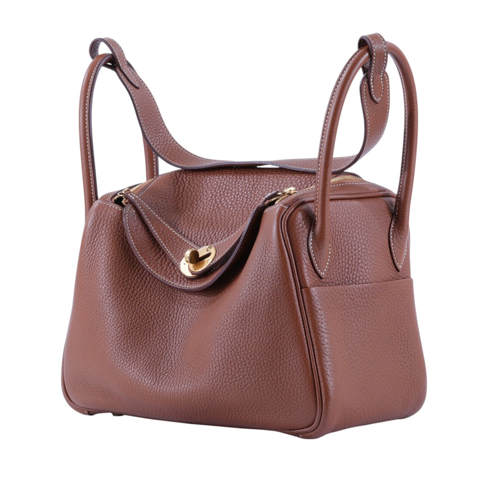 愛馬仕 Hermes Lindy 琳迪包 26 LD26 DFA038BU D刻金棕金LINDY26 TC 防塵袋