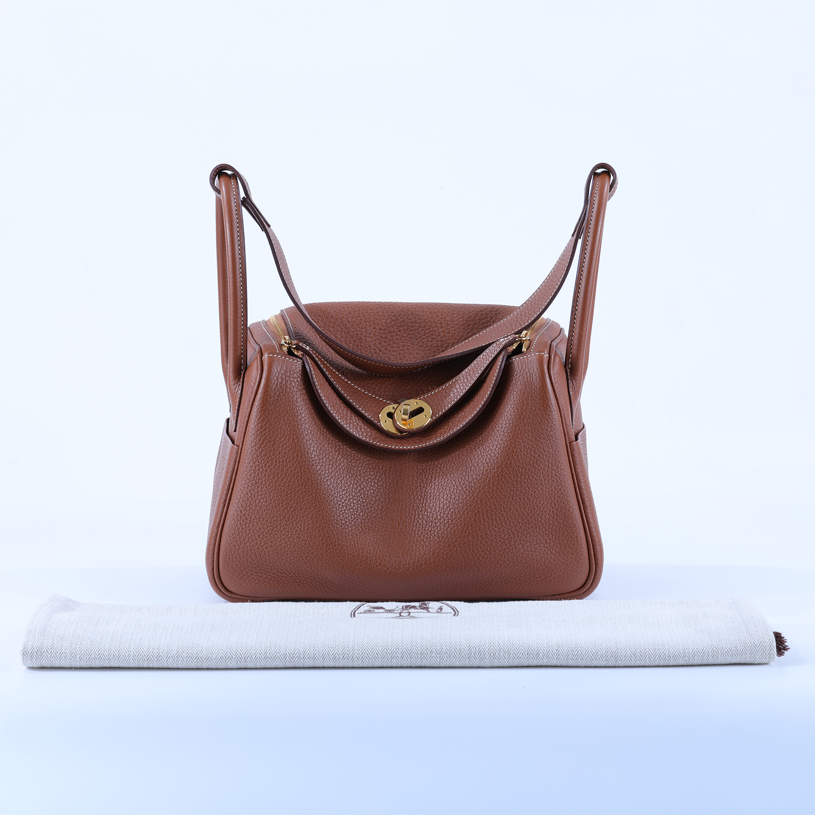 愛馬仕 Hermes Lindy 琳迪包 26 LD26 DFA038BU D刻金棕金LINDY26 TC 防塵袋