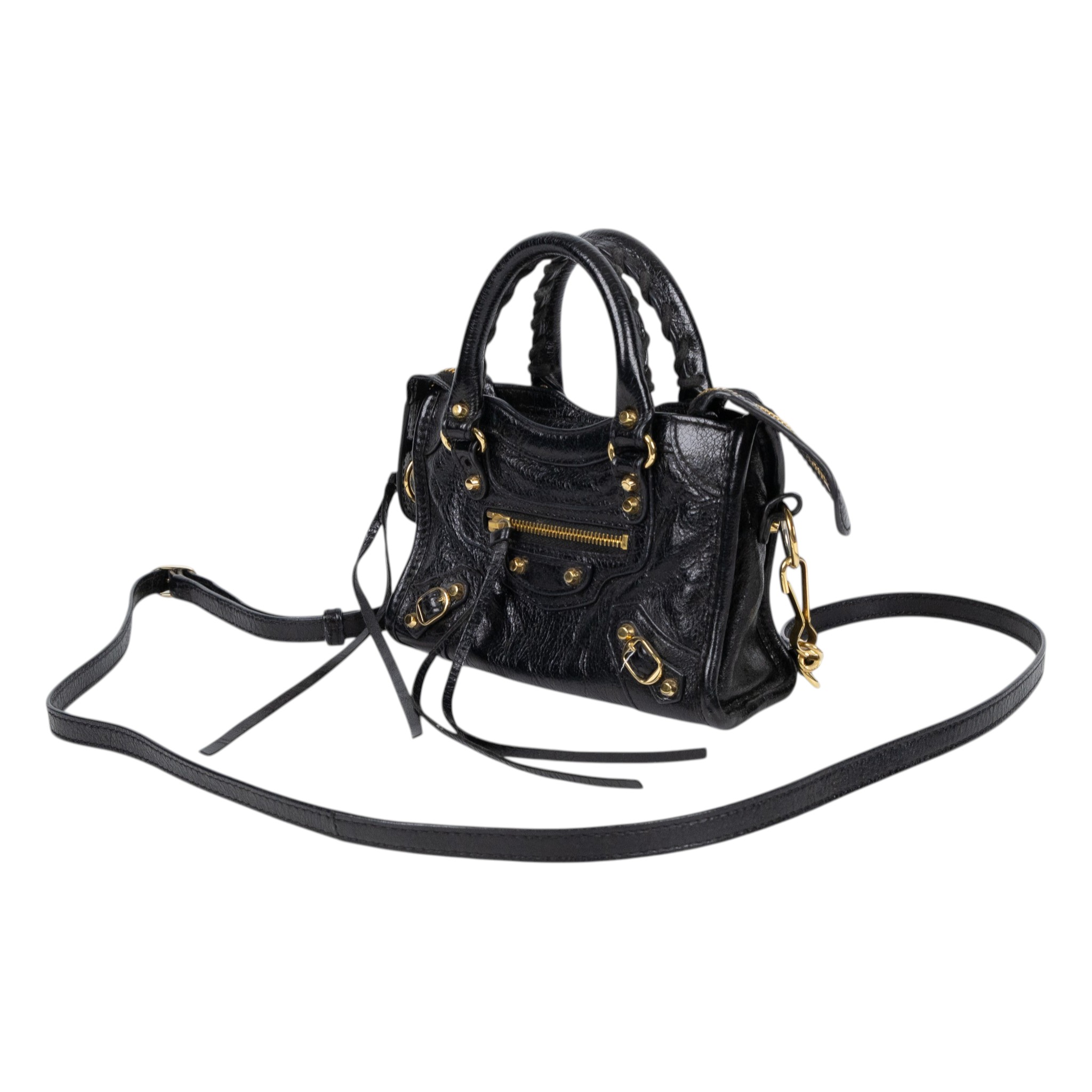 巴黎世家 BALENCIAGA NEO CLASSIC CITY 經典款 機車包 453205 黑金CITY NANO 防塵袋/原廠盒子