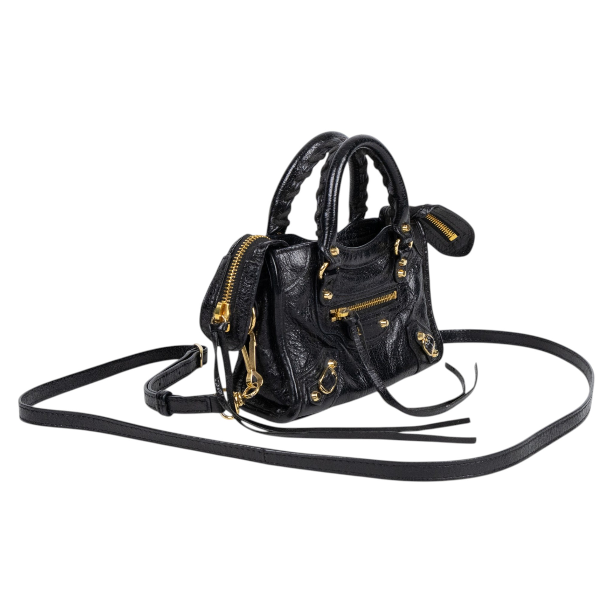 巴黎世家 BALENCIAGA NEO CLASSIC CITY 經典款 機車包 453205 黑金CITY NANO 防塵袋/原廠盒子