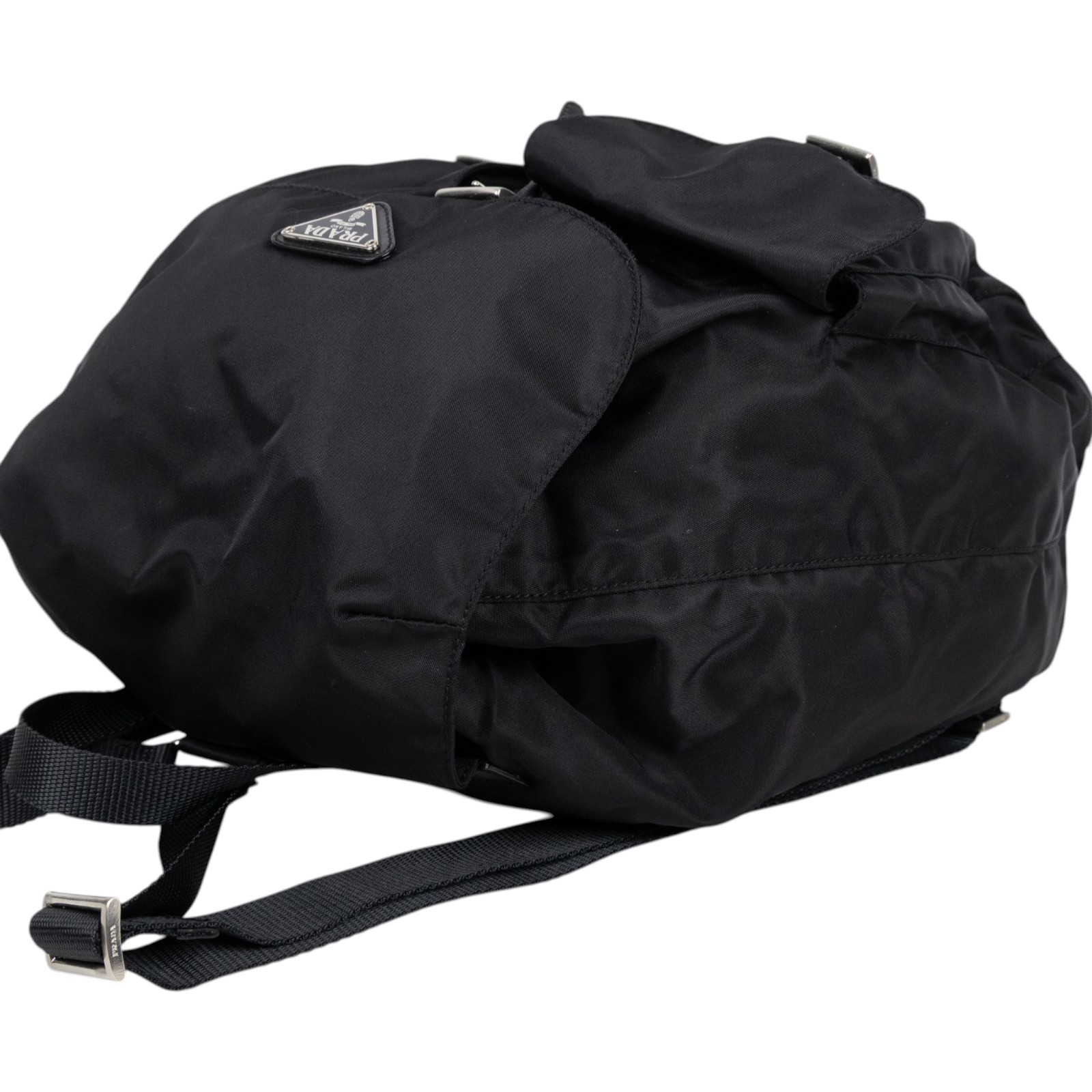 普拉達 PRADA Re-Nylon 背囊 小型 1BZ677_RV44 黑尼龍後背包 無附屬品