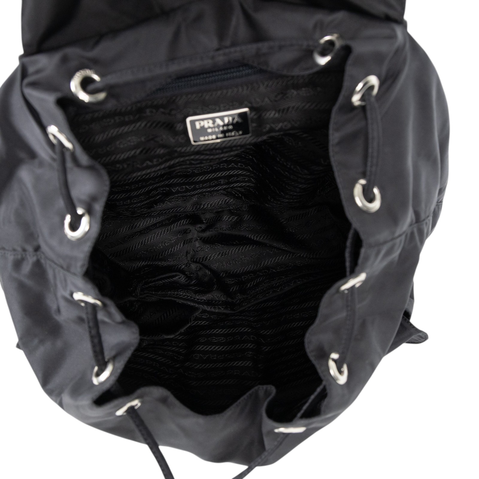 普拉達 PRADA Re-Nylon 背囊 小型 1BZ677_RV44 黑尼龍後背包 無附屬品