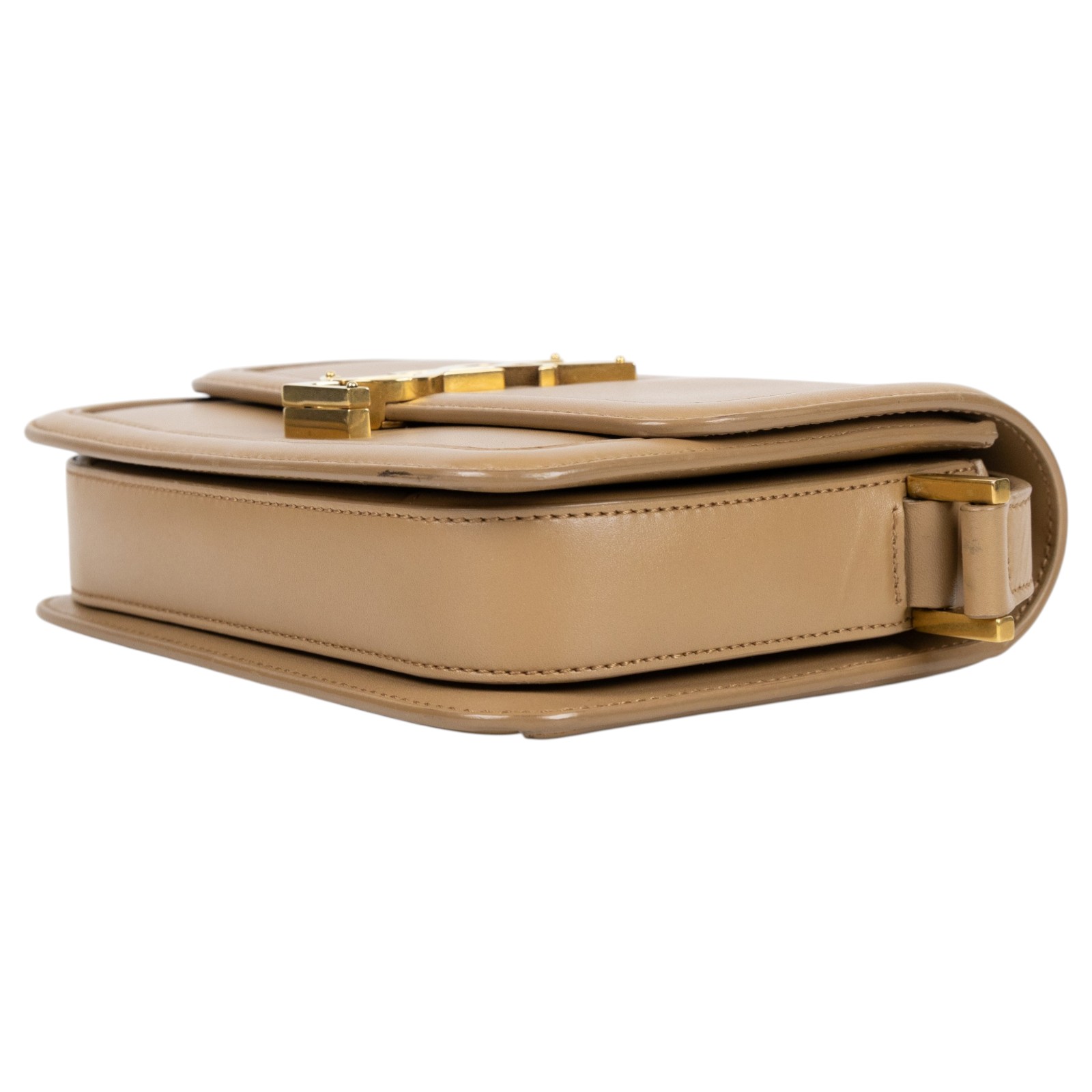 聖羅蘭 YSL SAINT LAURENT solferino box 皮革 小型 書包 6343060SX0W 卡其Solferino小號 防塵袋/購買證明