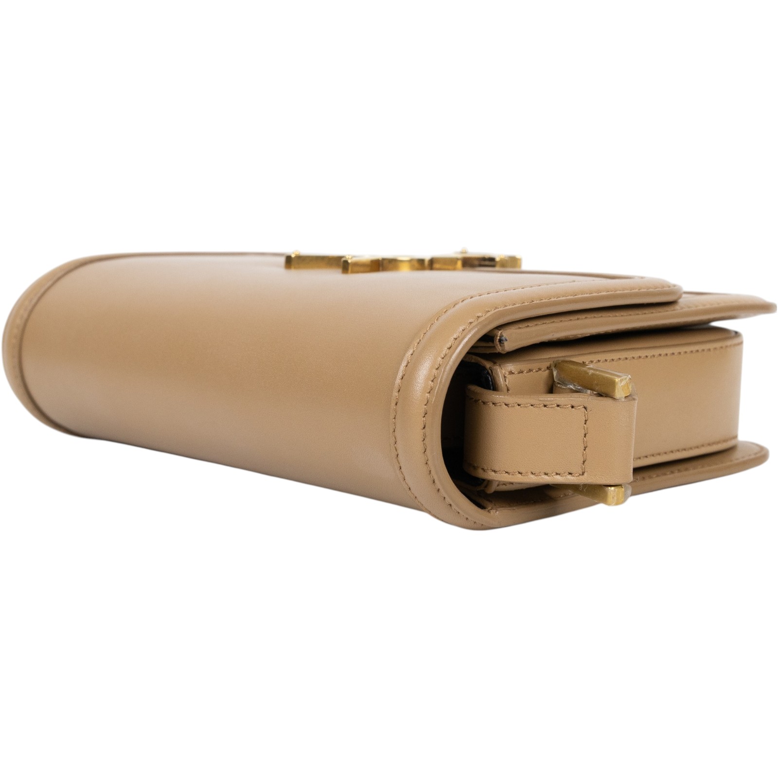 聖羅蘭 YSL SAINT LAURENT solferino box 皮革 小型 書包 6343060SX0W 卡其Solferino小號 防塵袋/購買證明