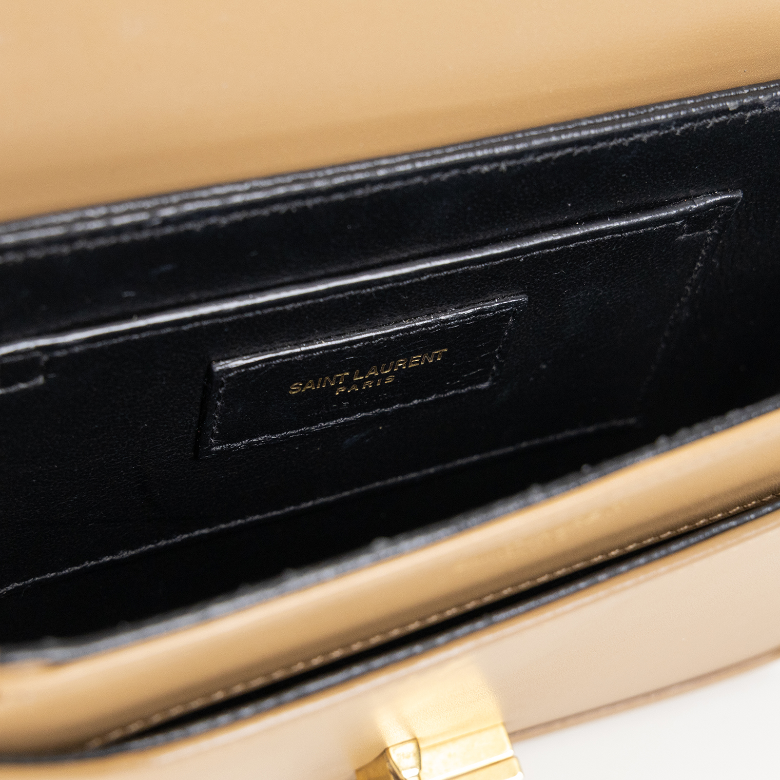 聖羅蘭 YSL SAINT LAURENT solferino box 皮革 小型 書包 6343060SX0W 卡其Solferino小號 防塵袋/購買證明